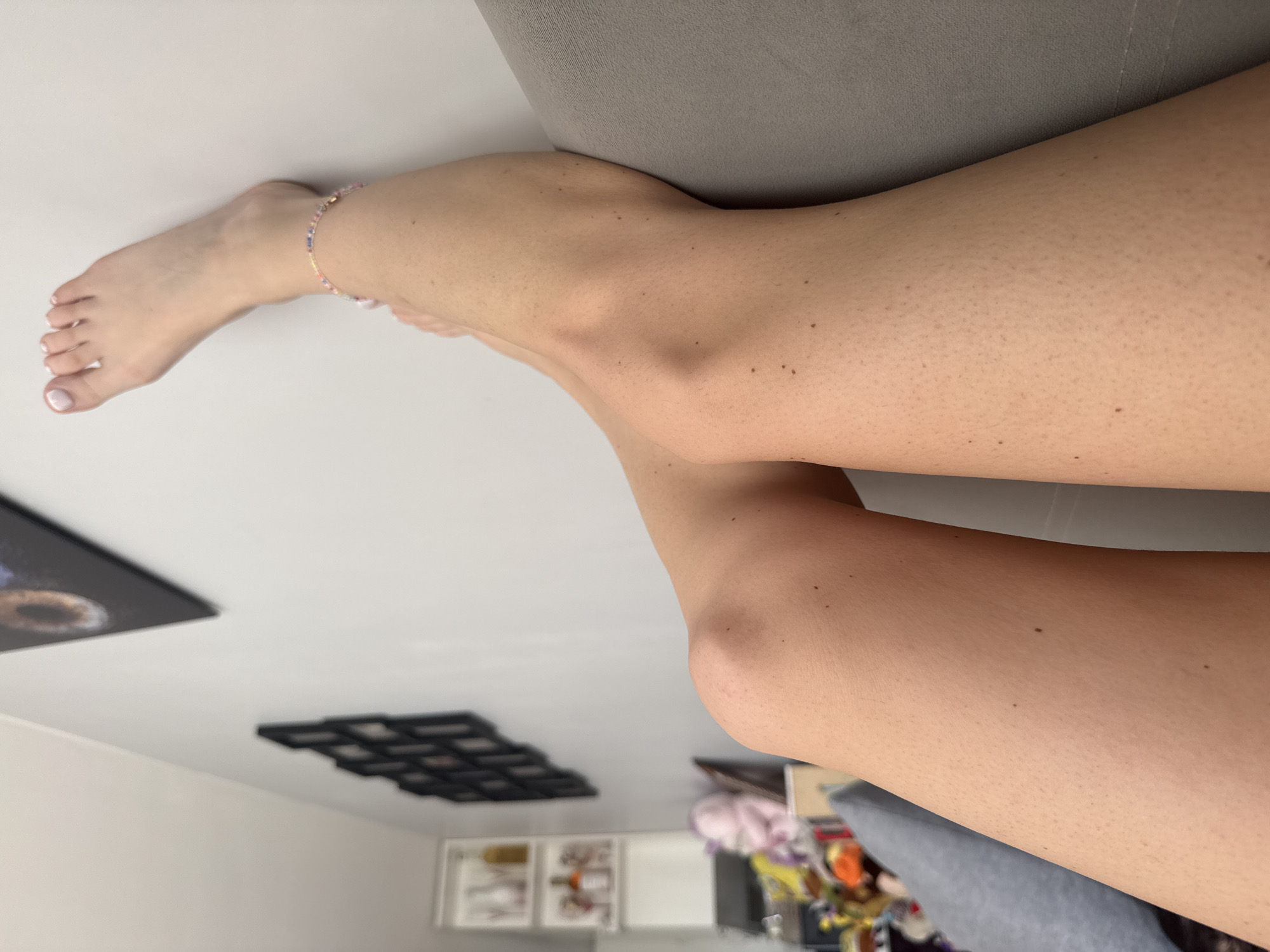 Person rests with elevated legs in Plovdiv home