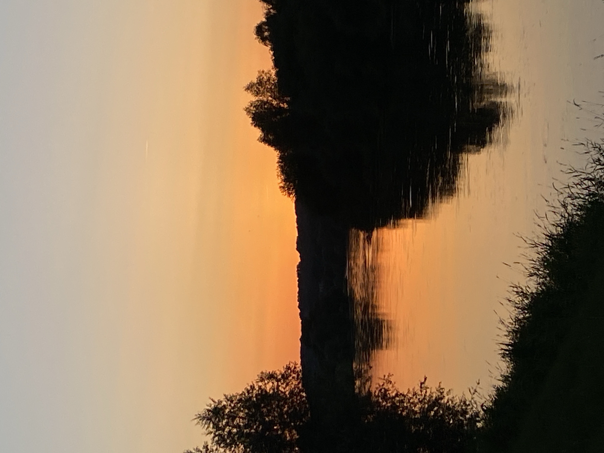 Sunset along the Weser River in Rinteln