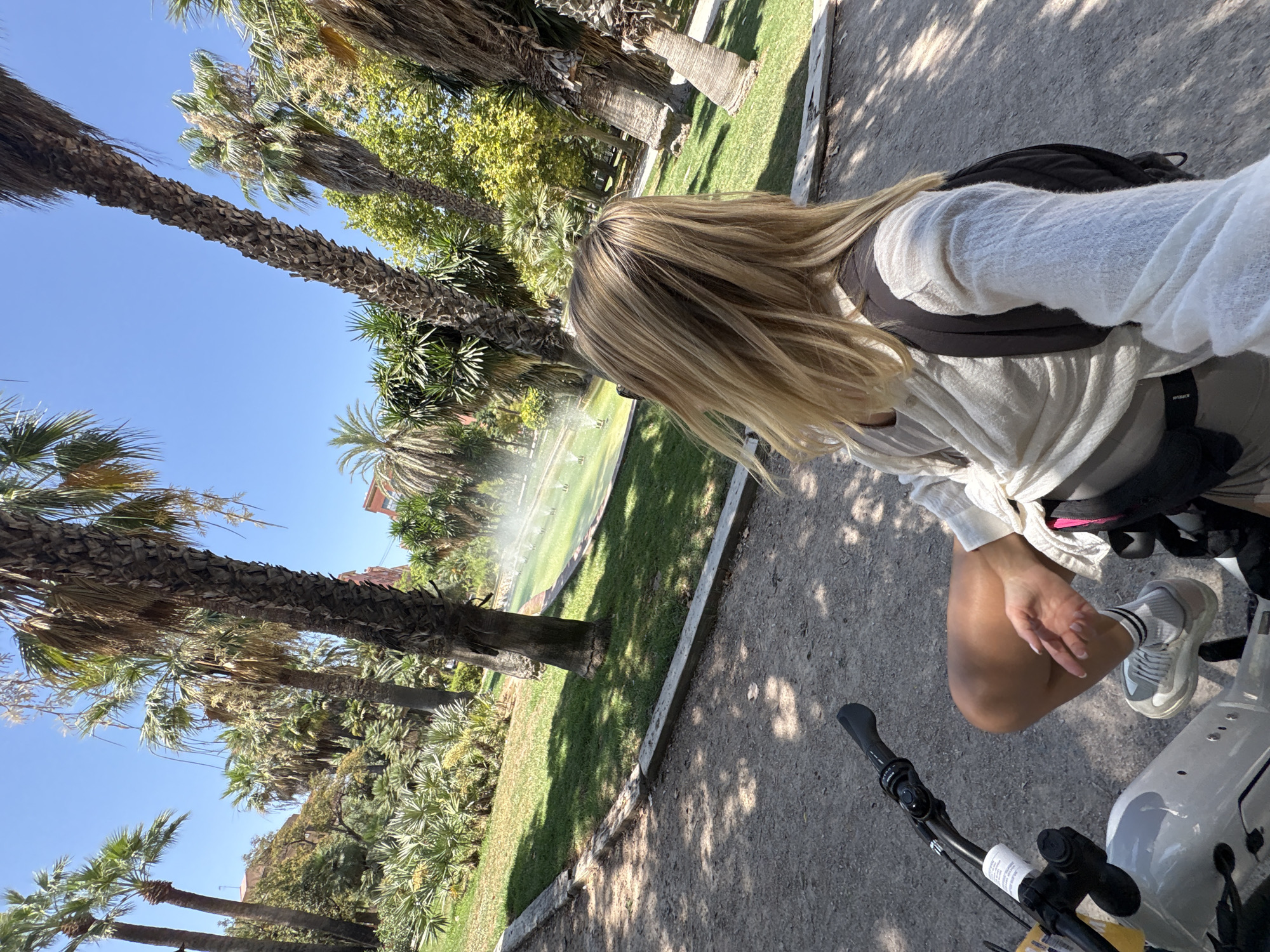 Afternoon stroll through a leafy Valencia city park