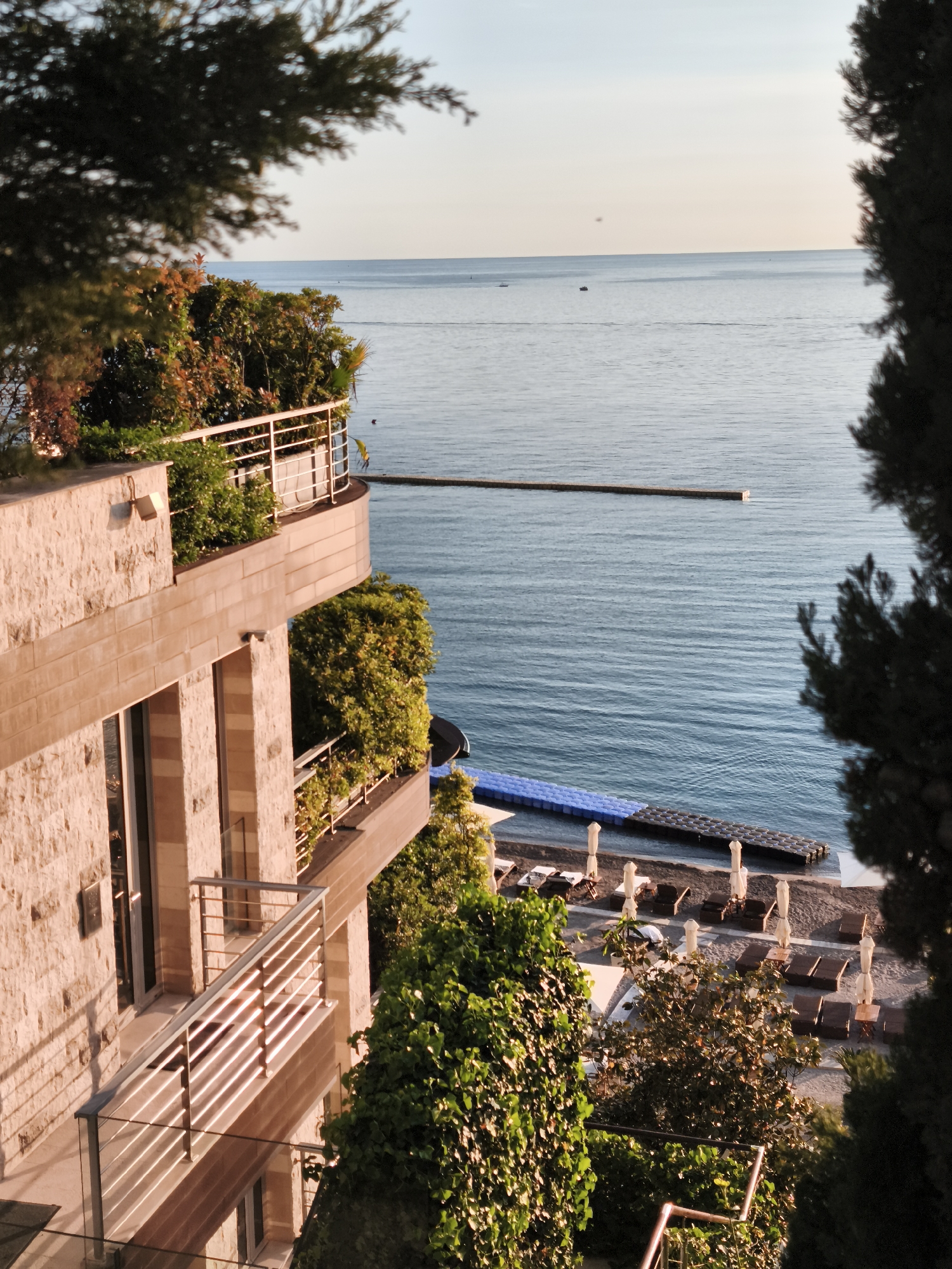 Golden hour resort views captured in Budva, Montenegro
