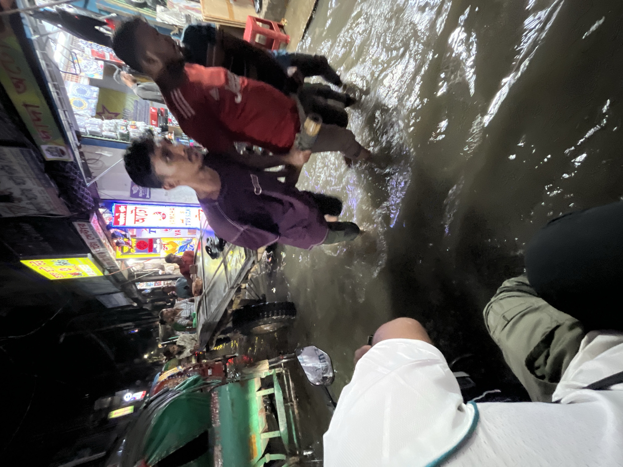 Street flooding documented in Dhaka during heavy rains