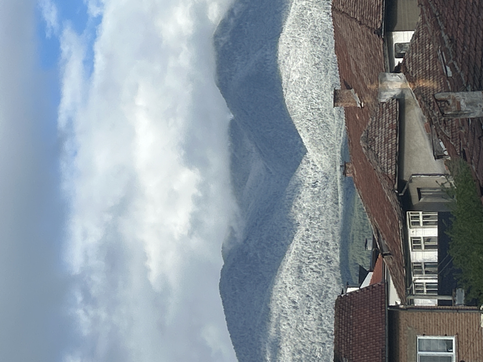 Dawn view captured of Bansko Bulgaria architecture and landscape