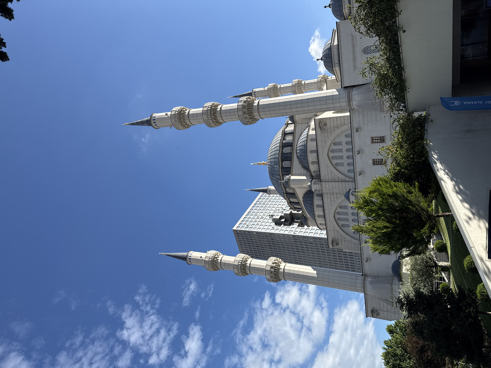 Great Mosque of Tirana captured under sunny skies