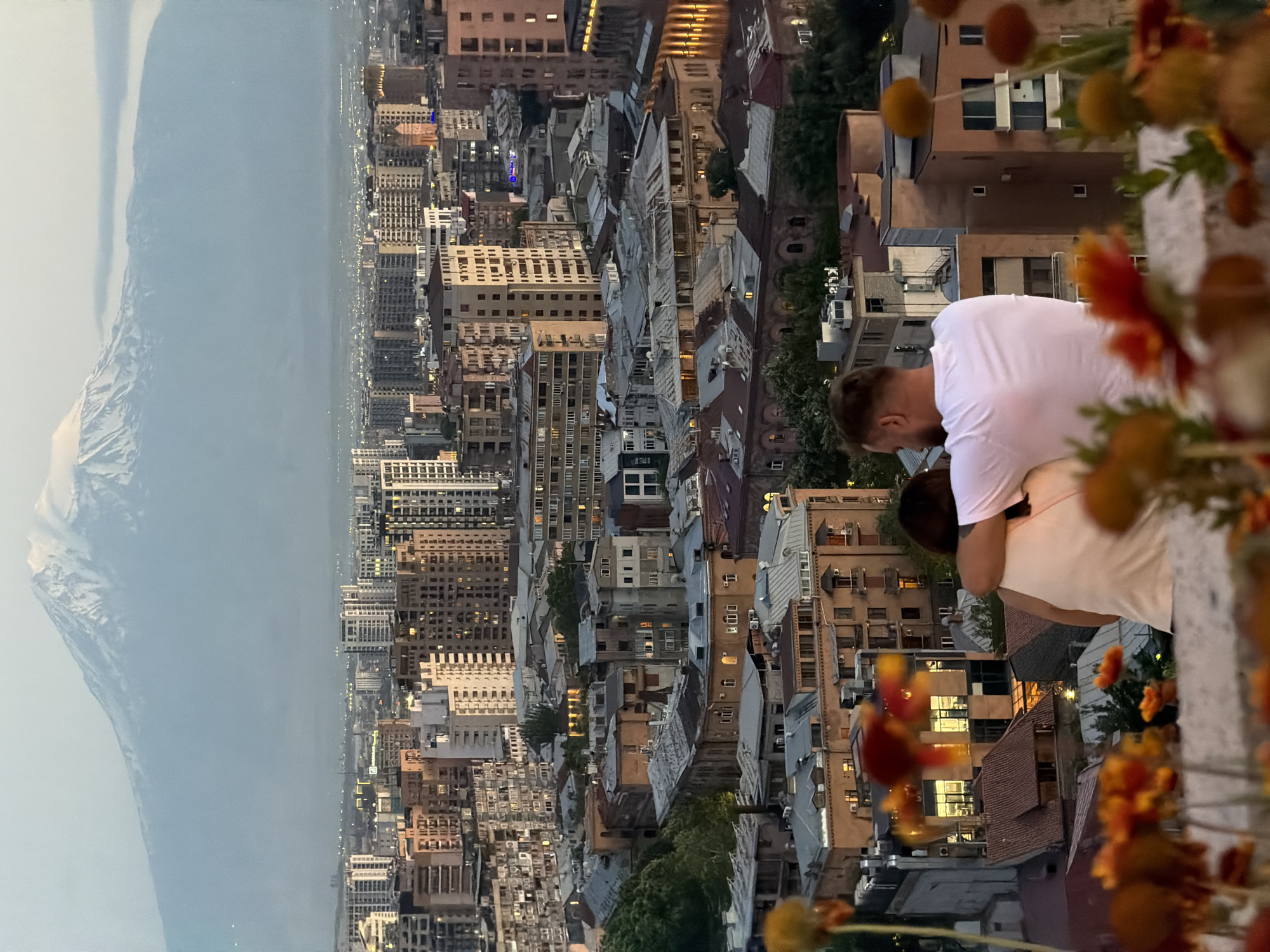 Yerevan at golden hour, Ararat in the distance