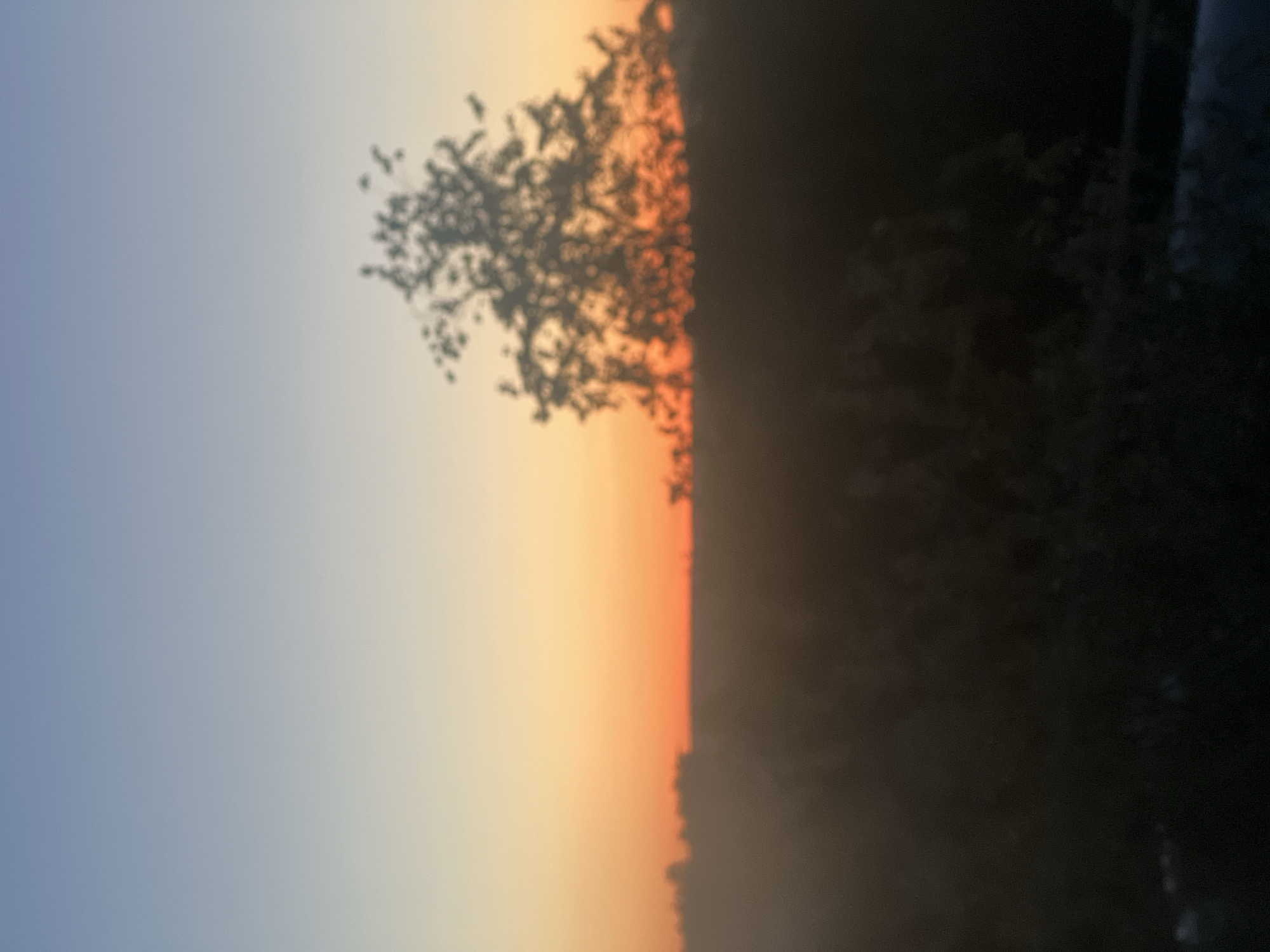 Sunset captured from elevated position in Votkinsk, Russia