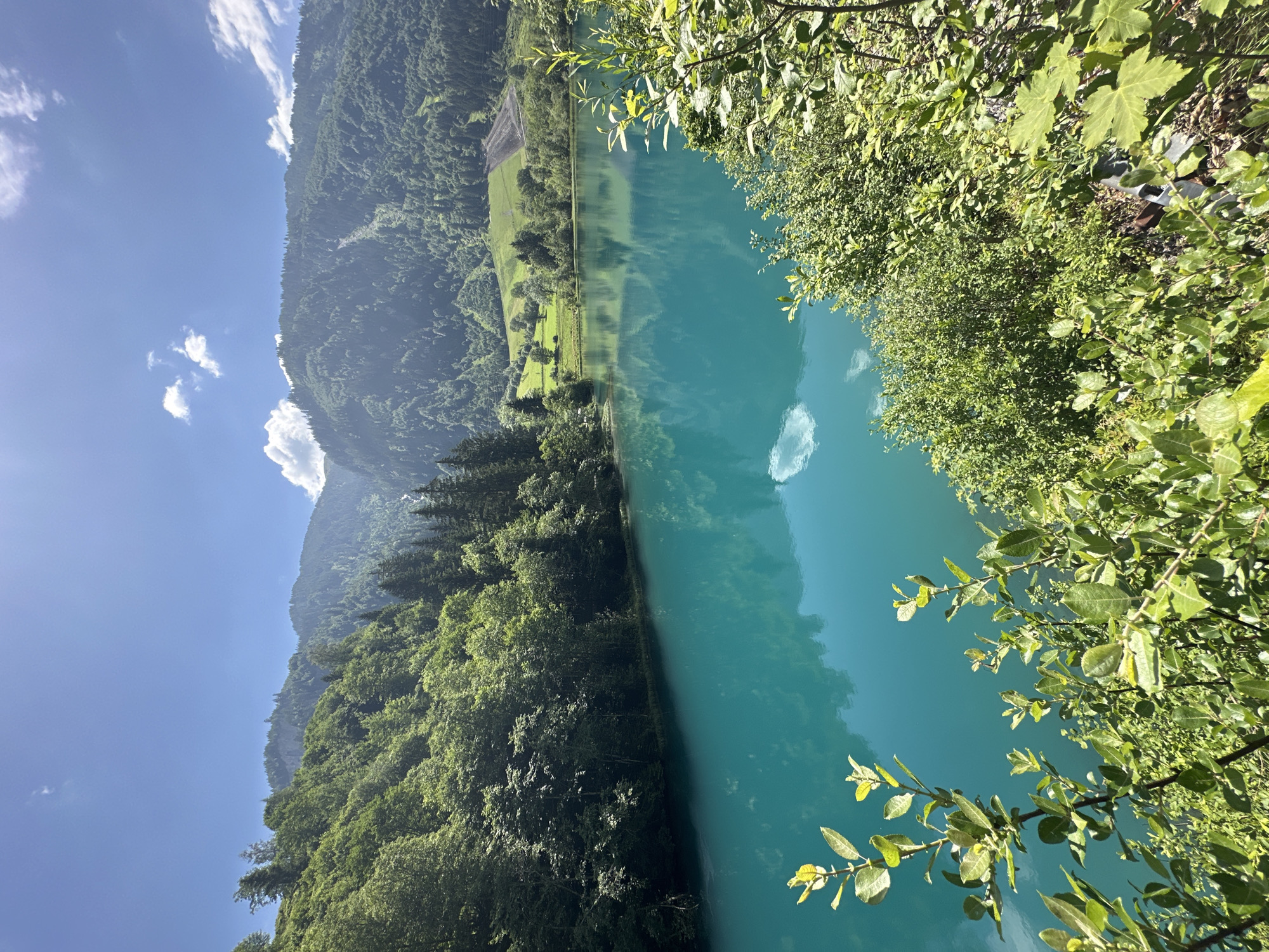 Turquoise lakes and a cascading dam in Kaprun, Austria