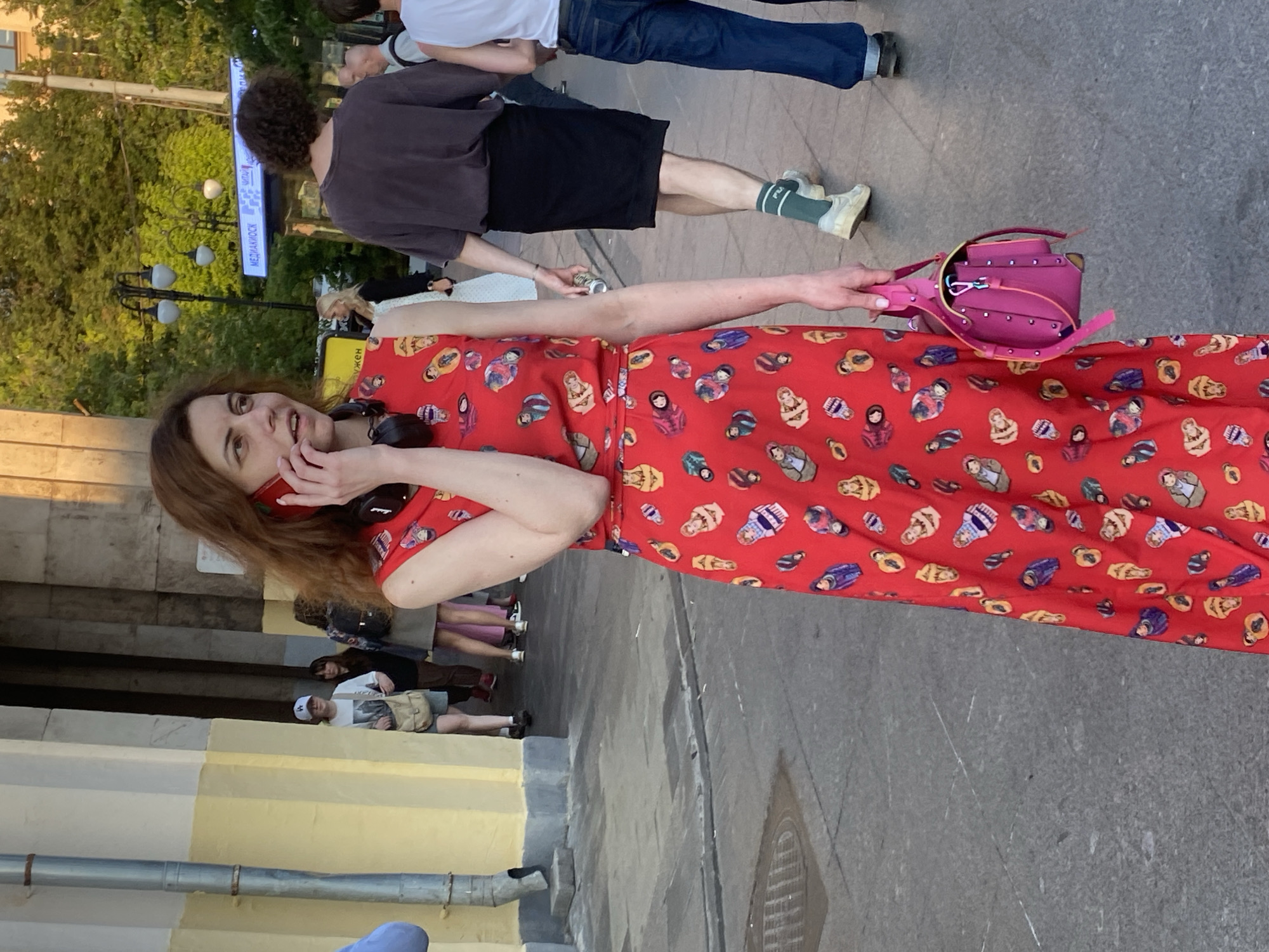Summer afternoon on a Moscow pedestrian street near Taganskaya