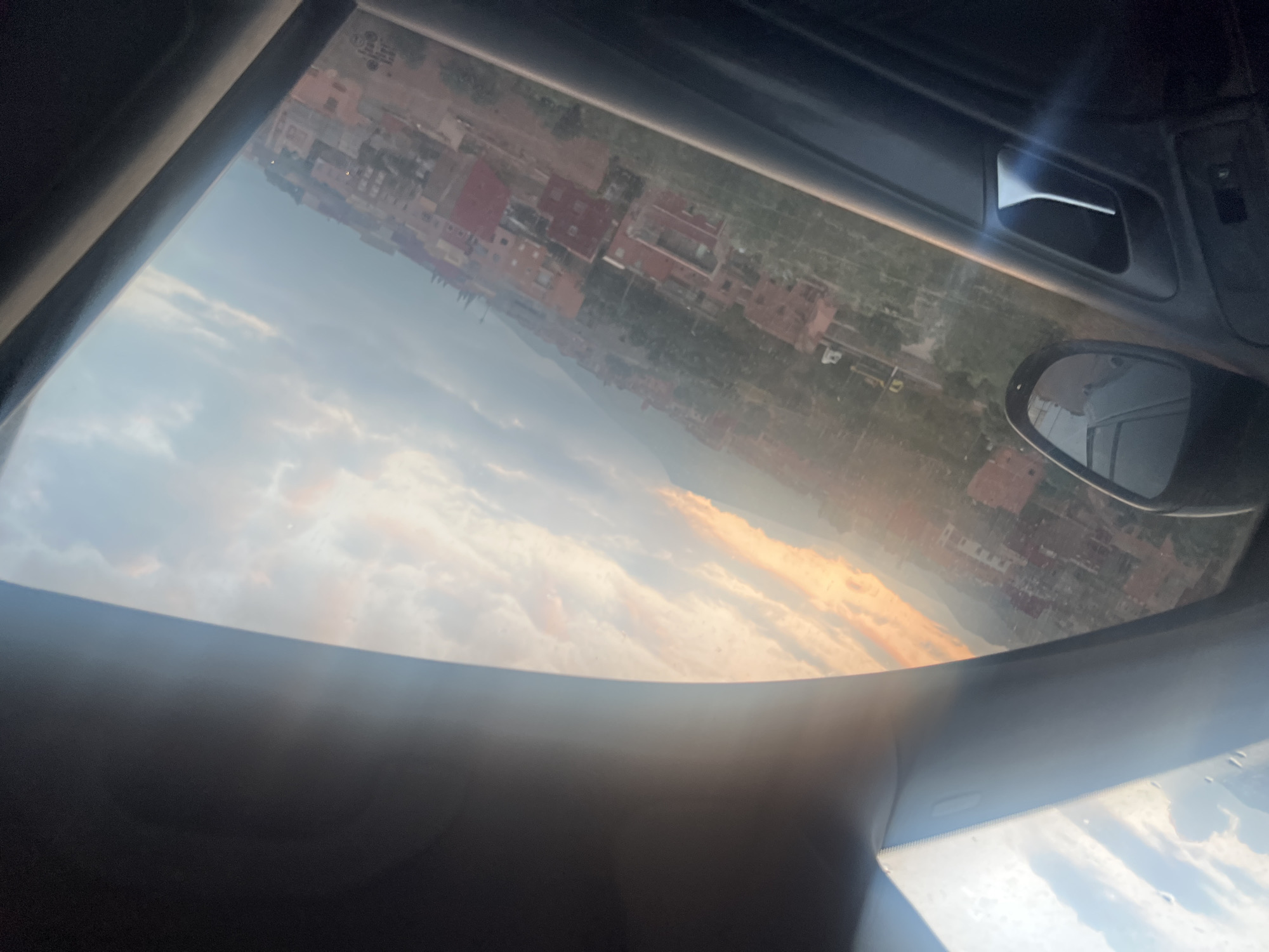 Vehicle journey documented through multiple window views in Morocco