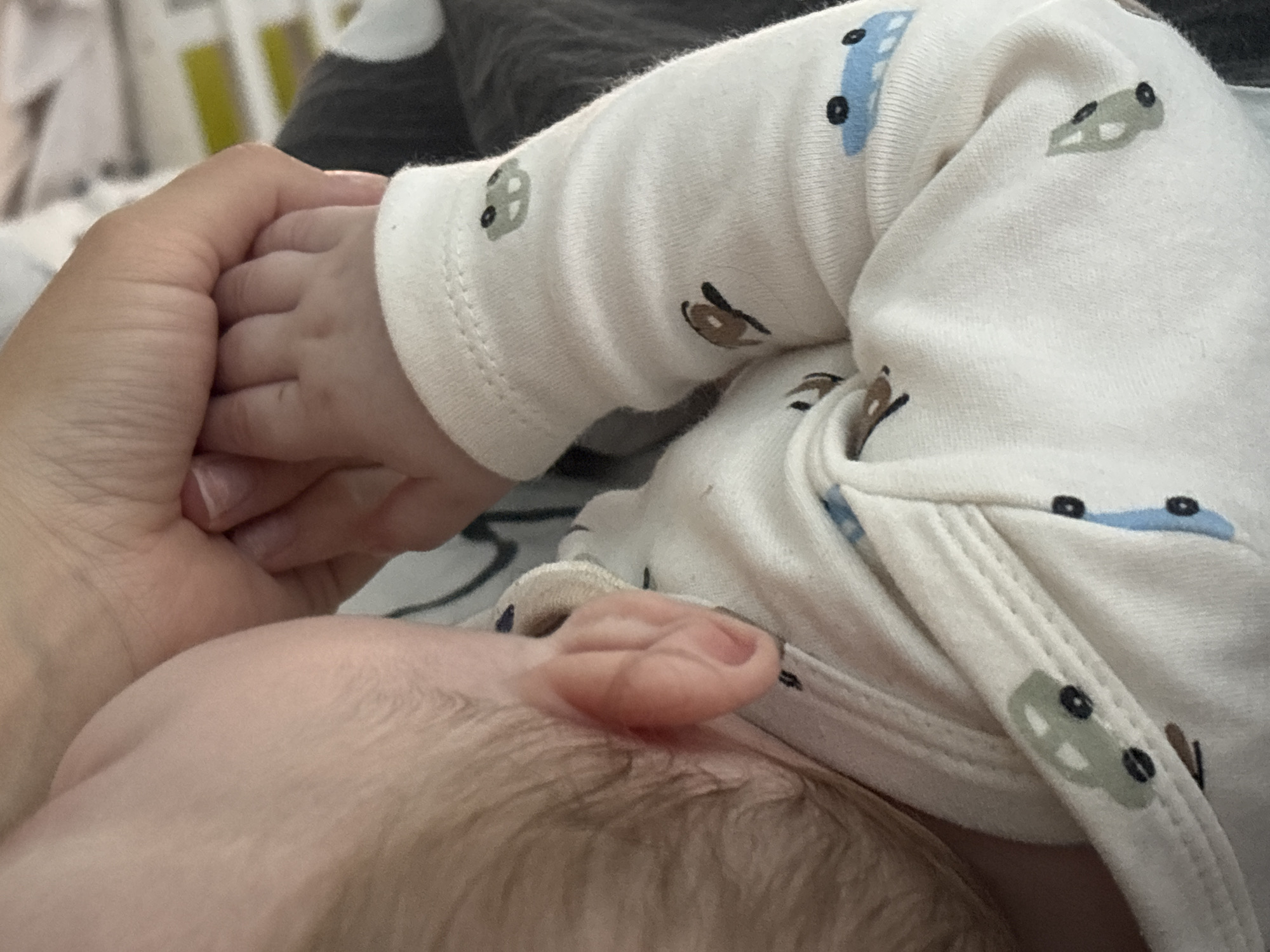 Early morning baby care moments documented in rural Russia