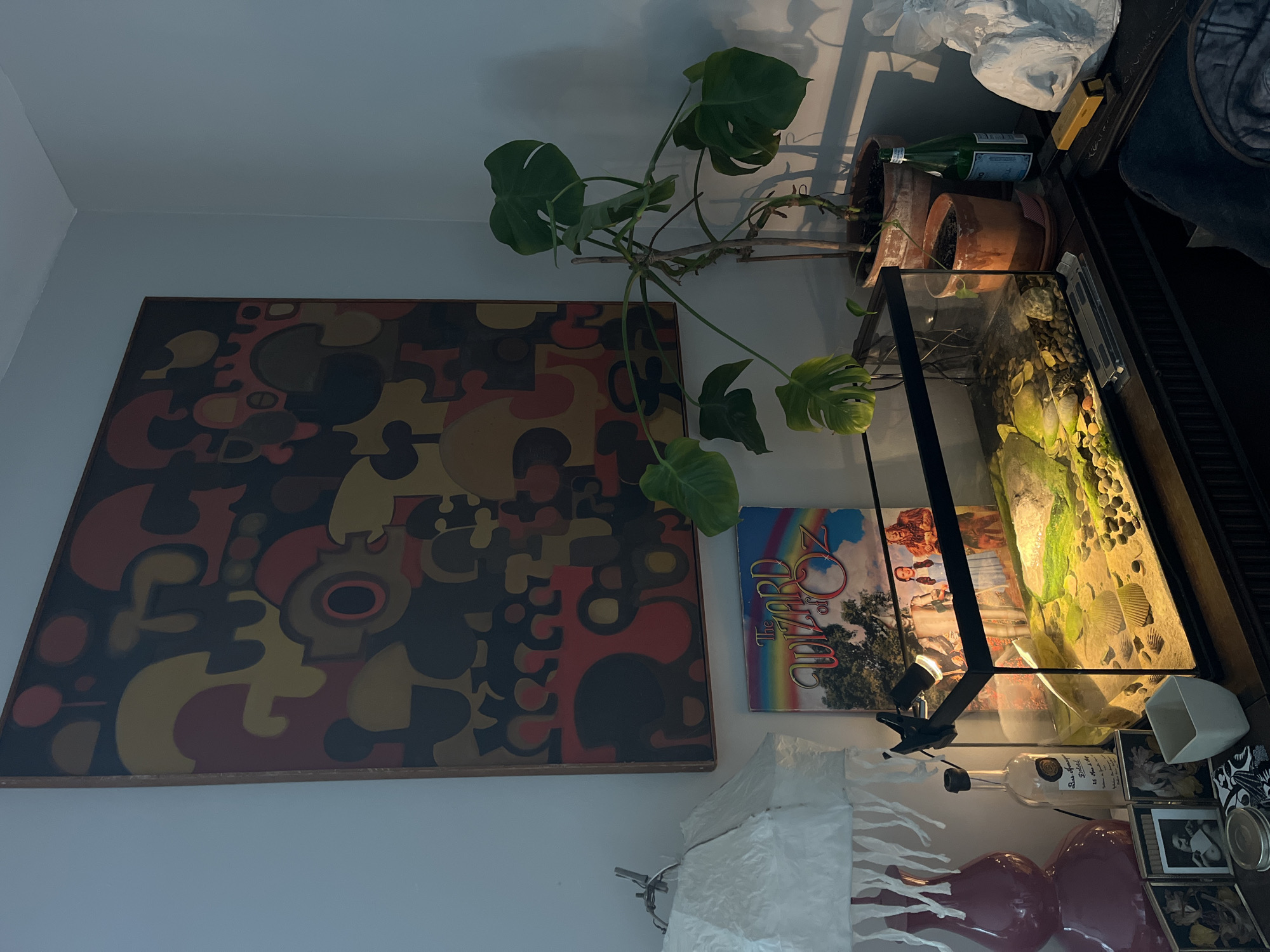 Inside a cluttered Brooklyn apartment, out to the street corner