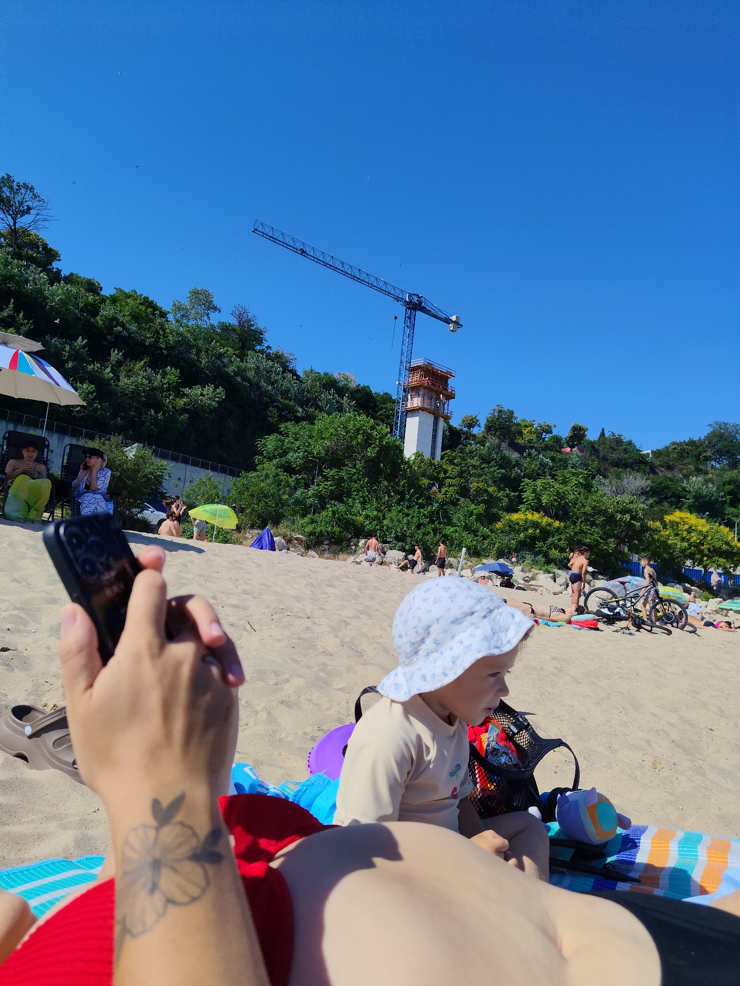 Lazy summer afternoon on a Varna Black Sea beach
