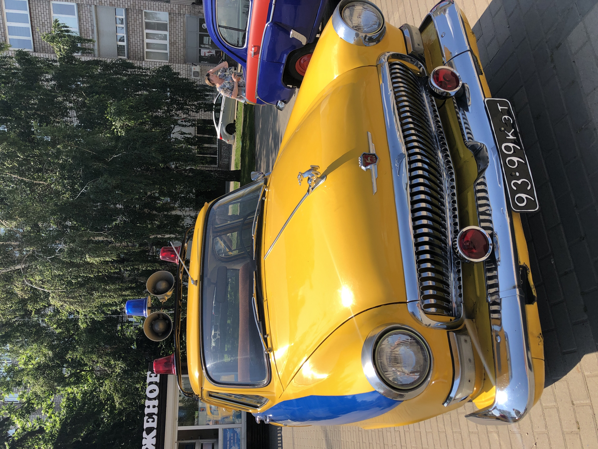 Classic GAZ-21 Volga on display in Krasnoyarsk