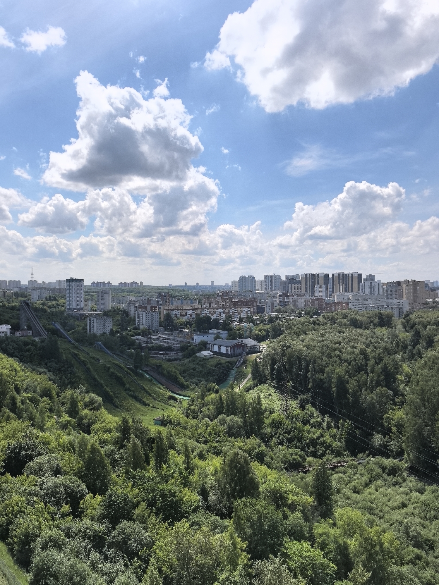 Perm morning: forest skyline views and a chocolate cake