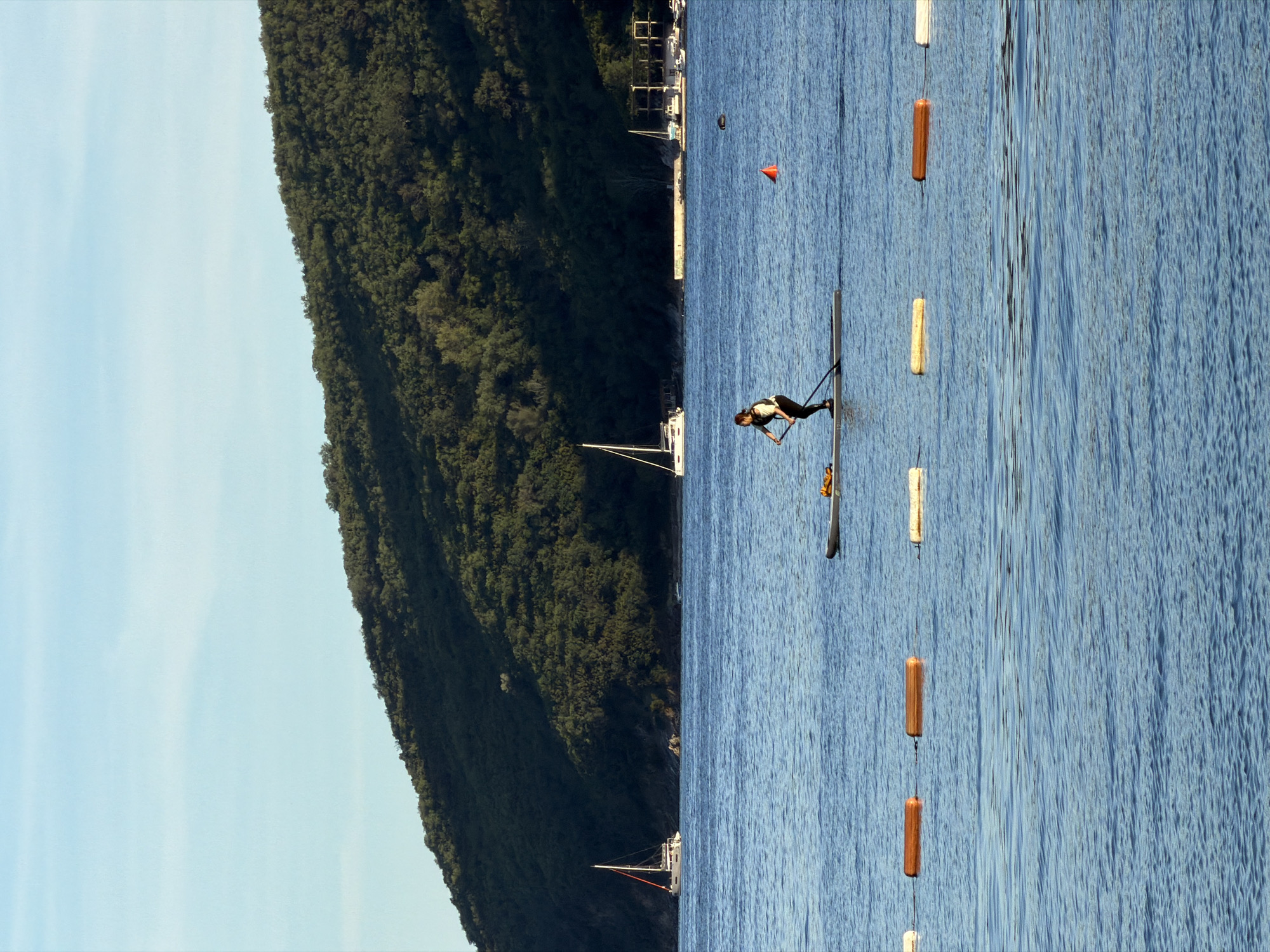 Afternoon beach leisure activities observed along Montenegro's Adriatic coast