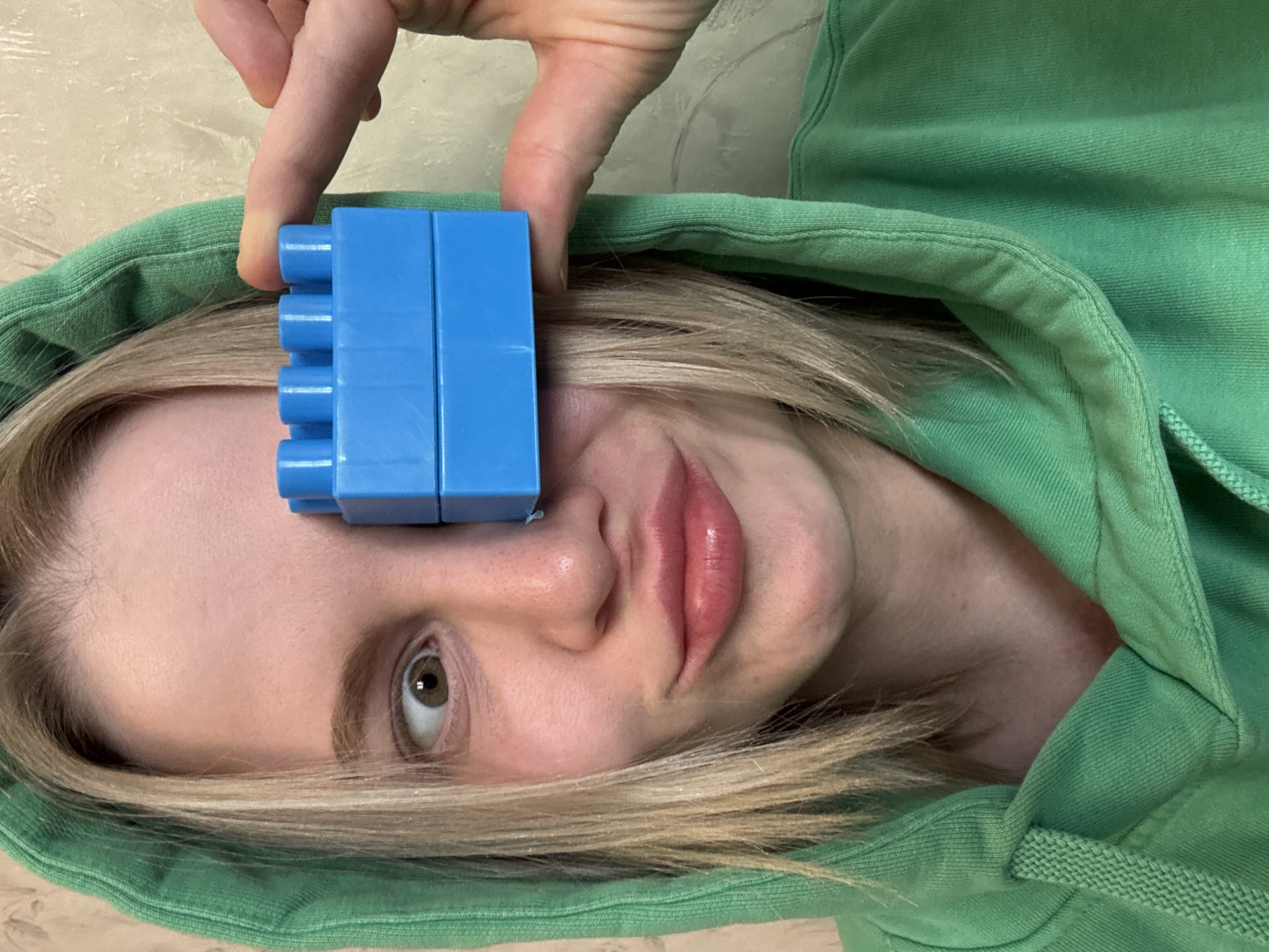 Morning playtime with blocks captured in Saint Petersburg home