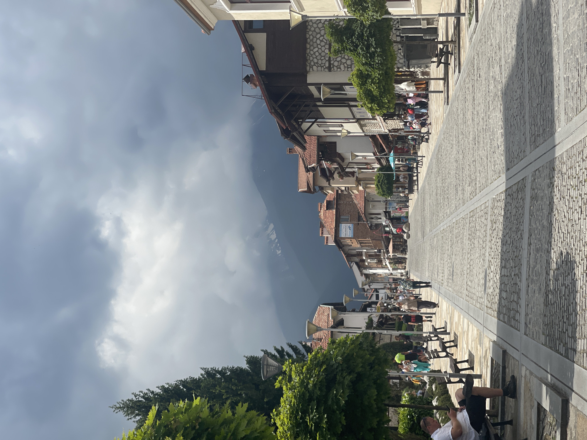 Balkan cobblestone streets and everyday market details