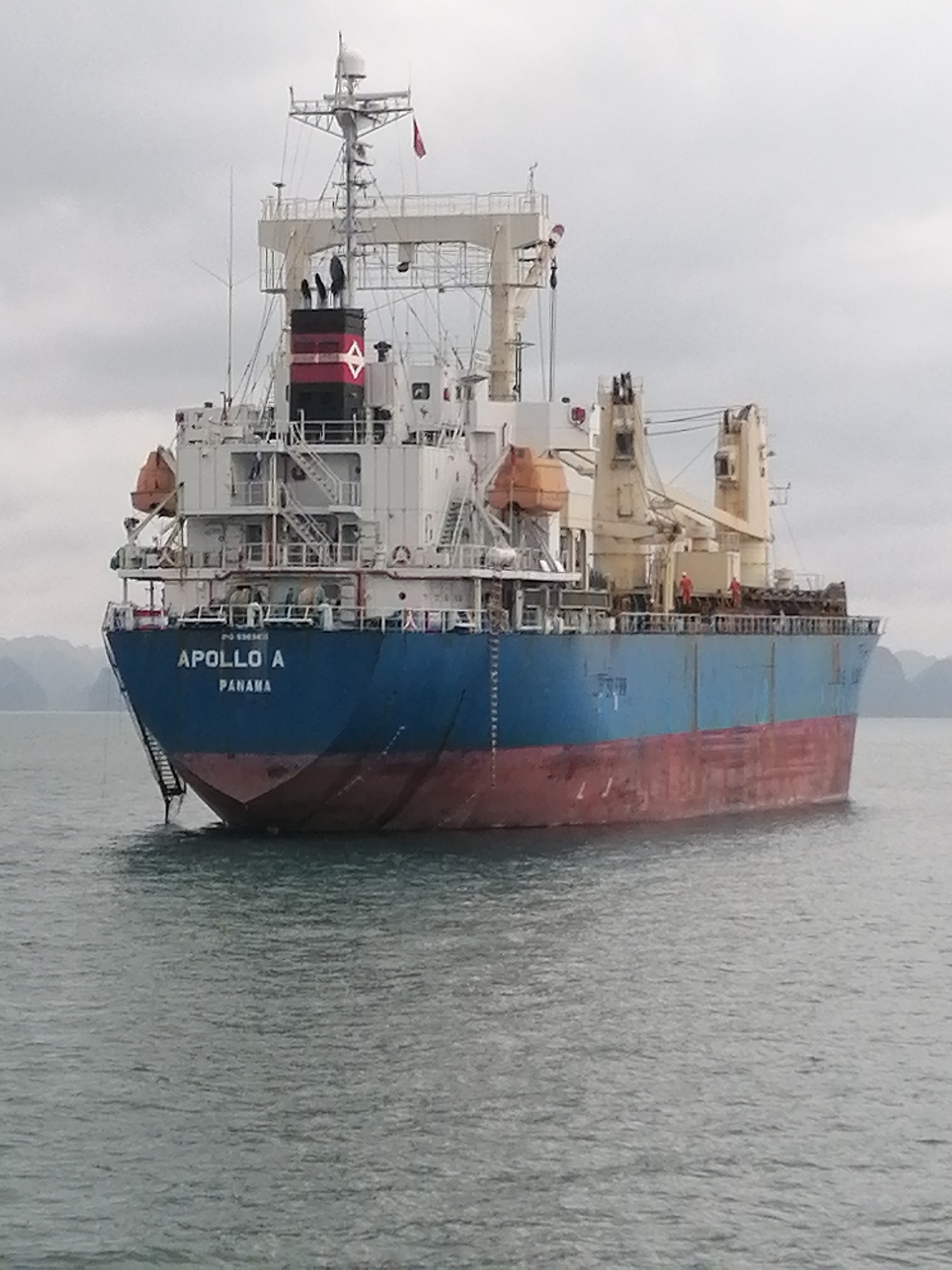 Cargo ship APOLLO A anchored in Vietnamese waters