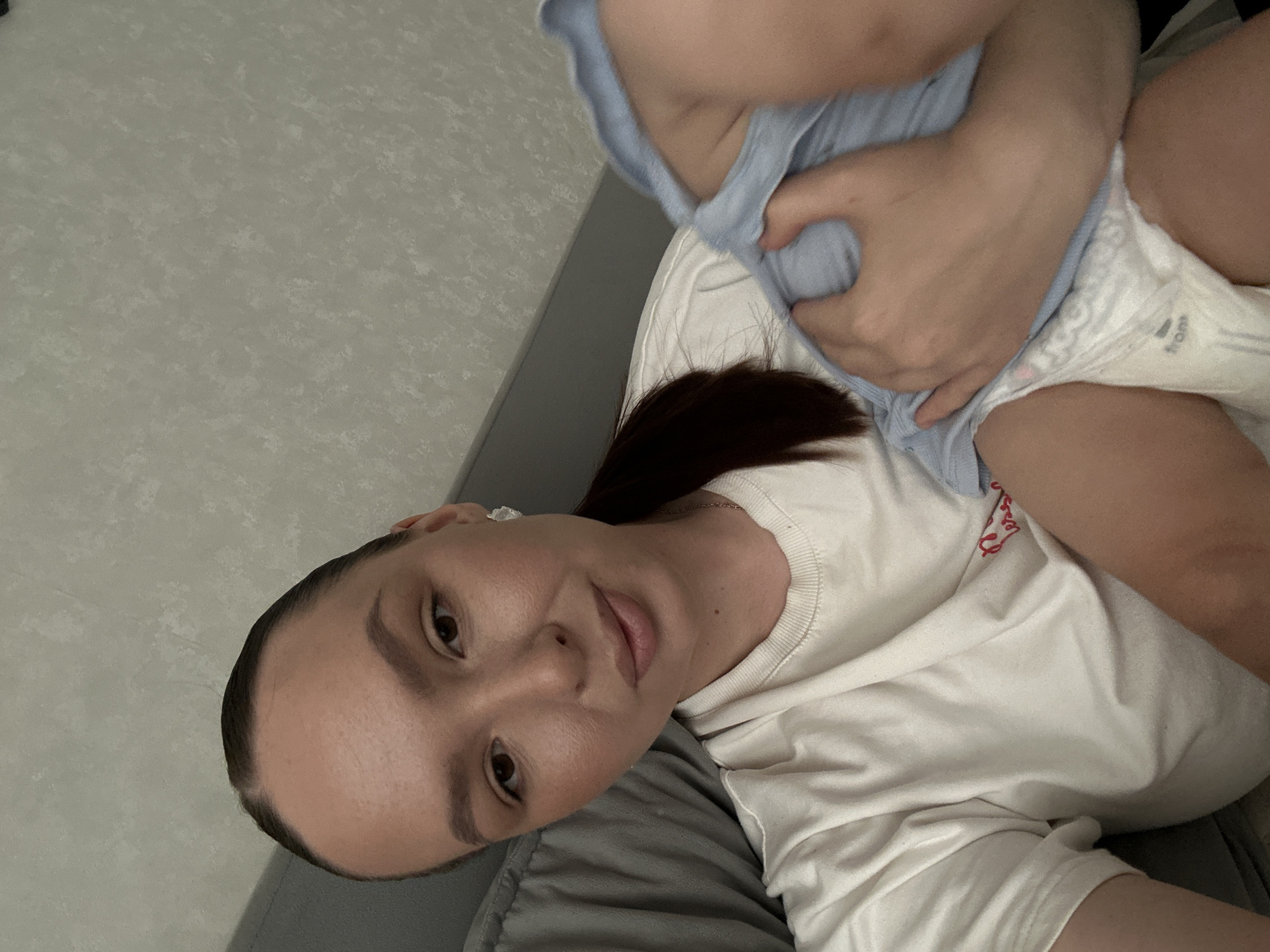 Indoor selfie session with a baby in Chaikovsky, Russia