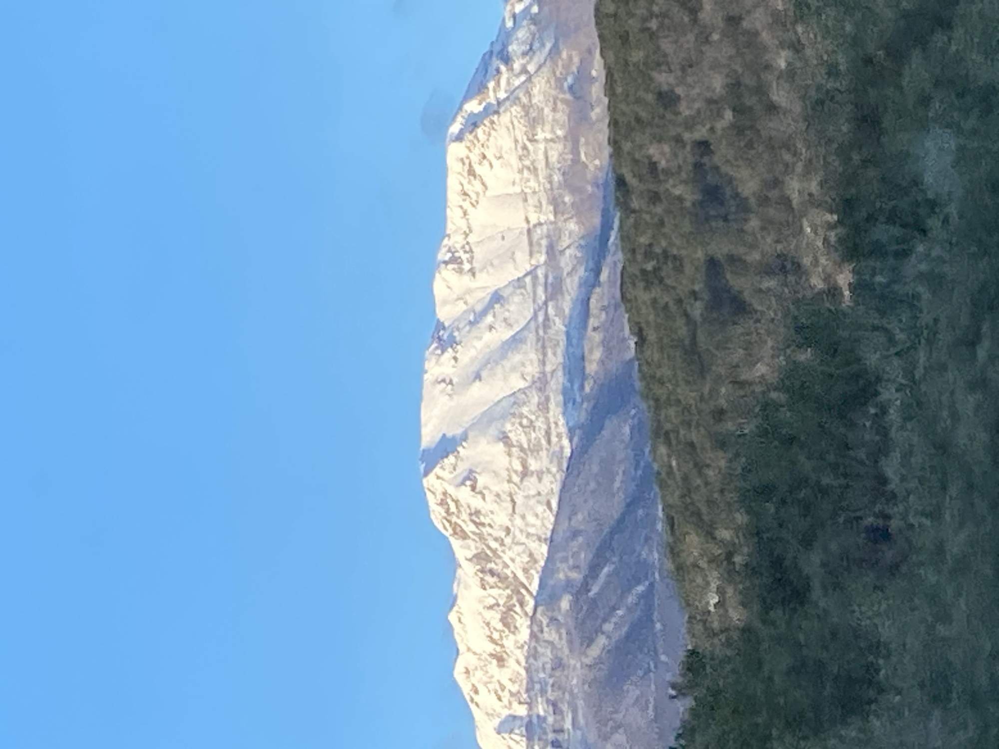 Snow-covered mountains photographed in Višnjevo, Montenegro