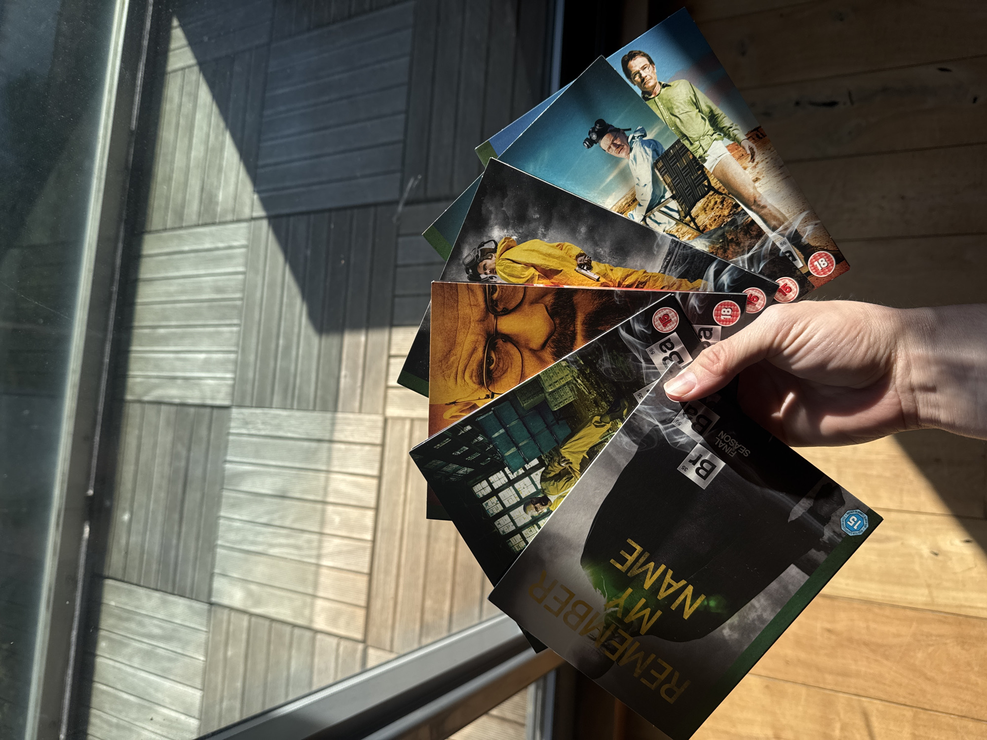 Breaking Bad DVDs spotted by London waterway on sunny afternoon