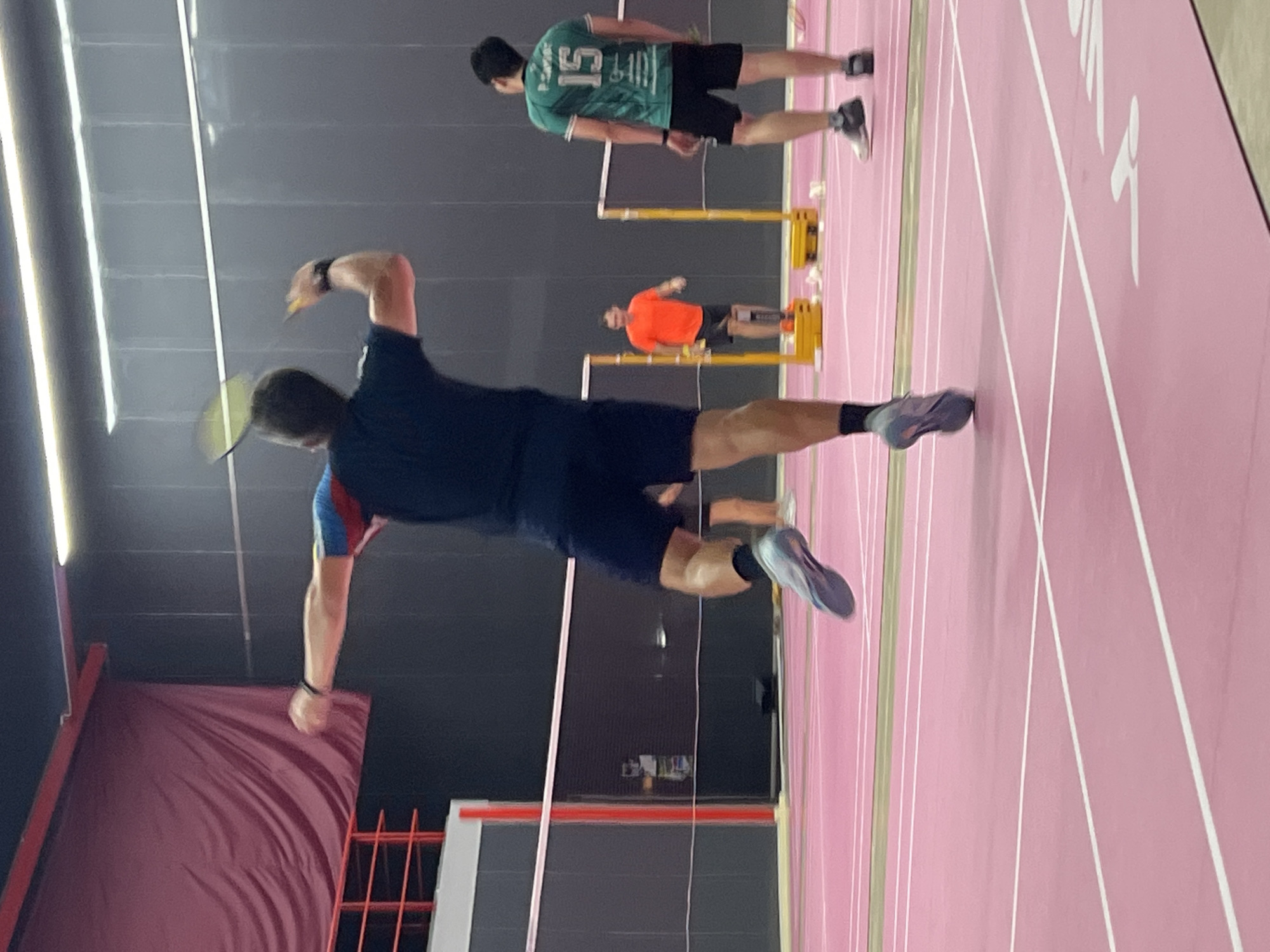 Badminton session on Ko Samui's pink indoor court