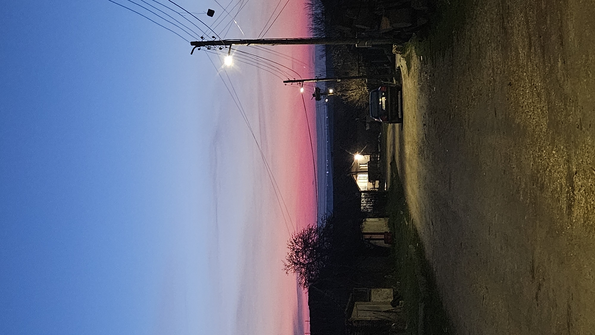 Evening street scene captured in Vazovo, Bulgaria