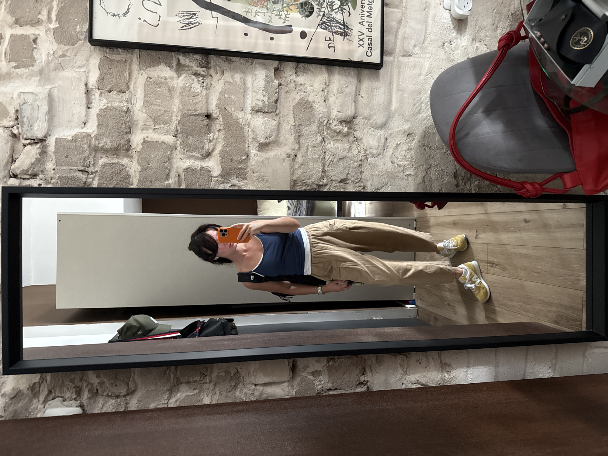 Mirror selfie in a Tel Aviv hotel room