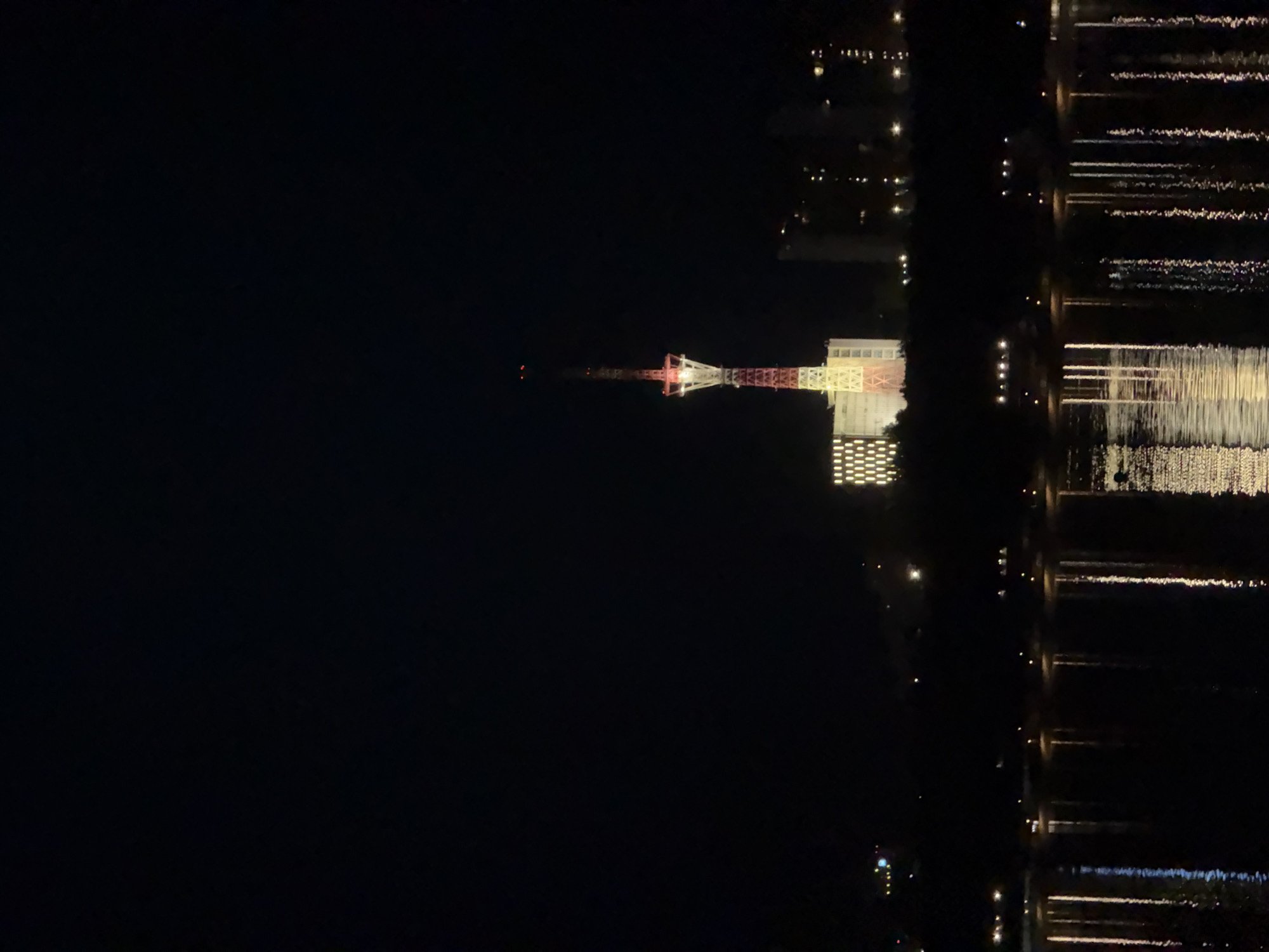 Nighttime cityscape reflections captured across Perm's Kama River