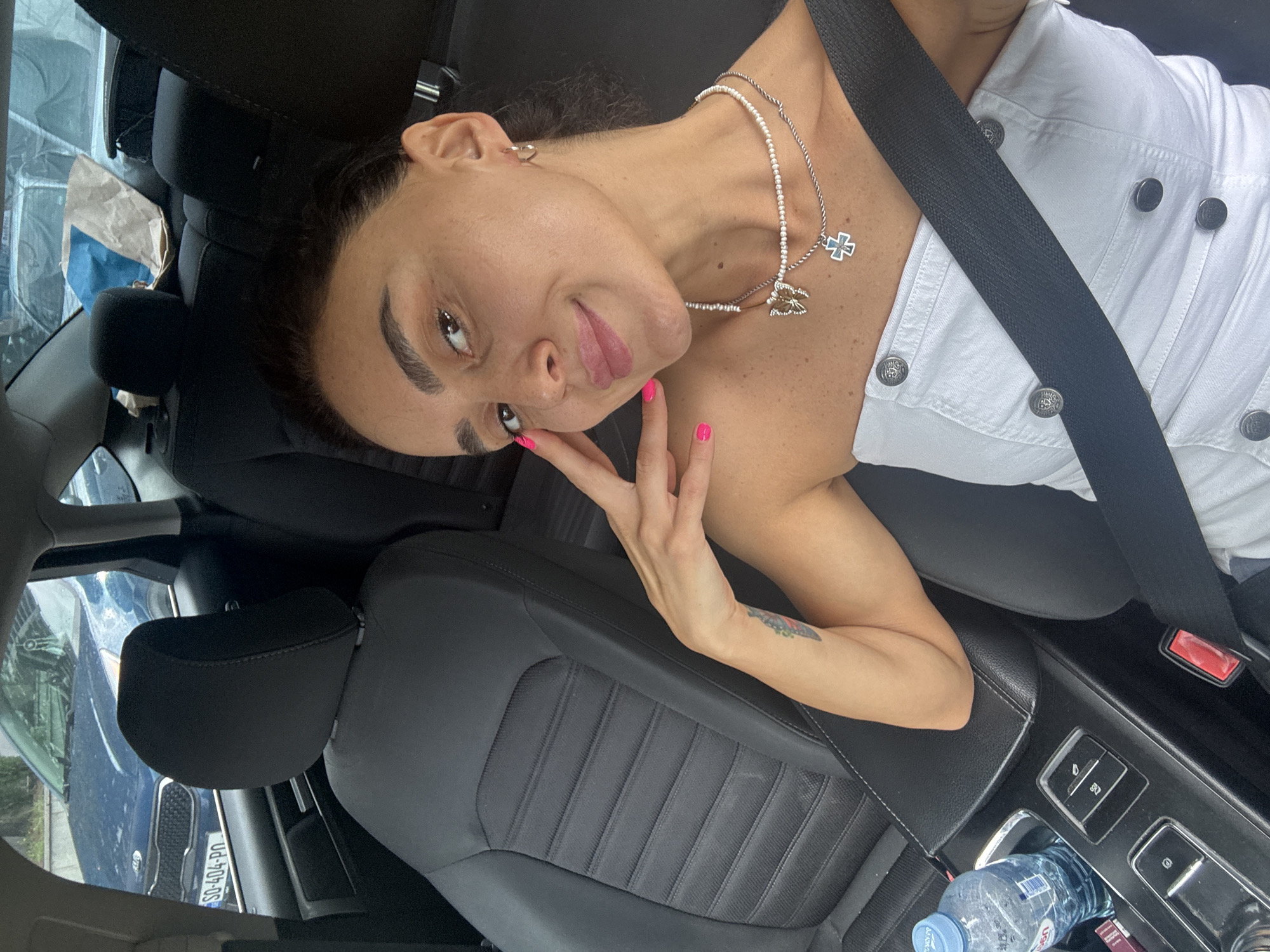 Casual car moment in Tbilisi, early morning