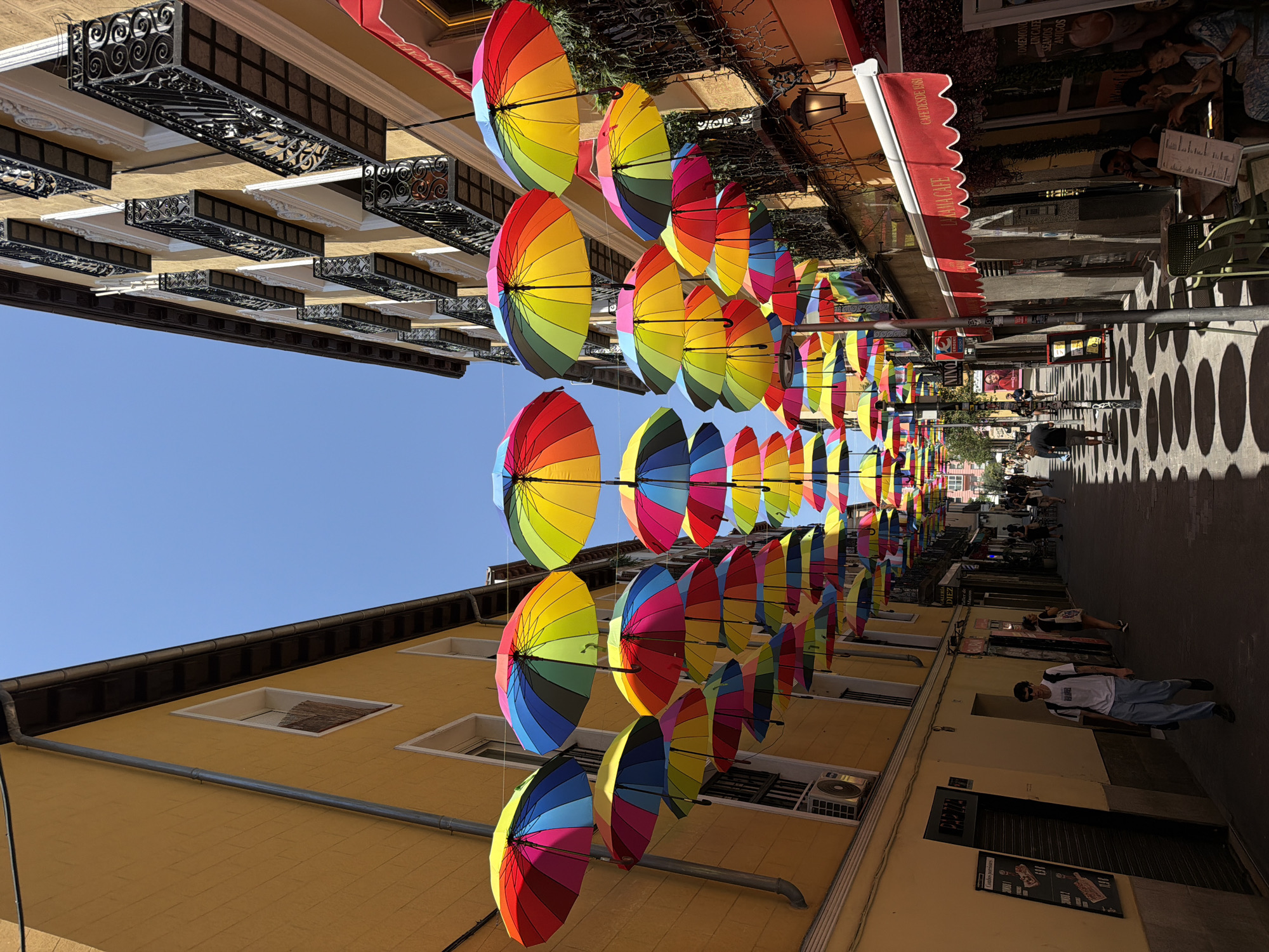 Madrid's umbrella street canopy in full color