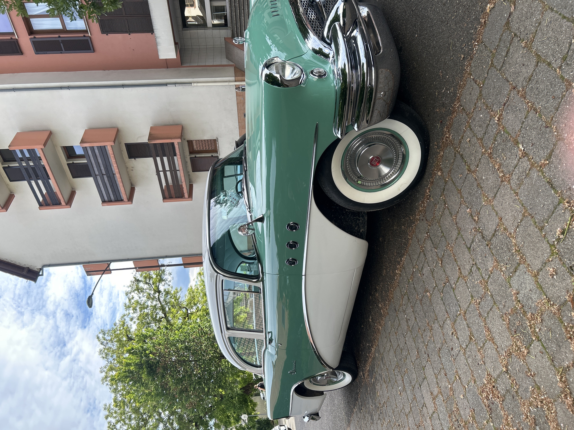 Vintage Florida Buick spotted on Strasbourg cobblestone street