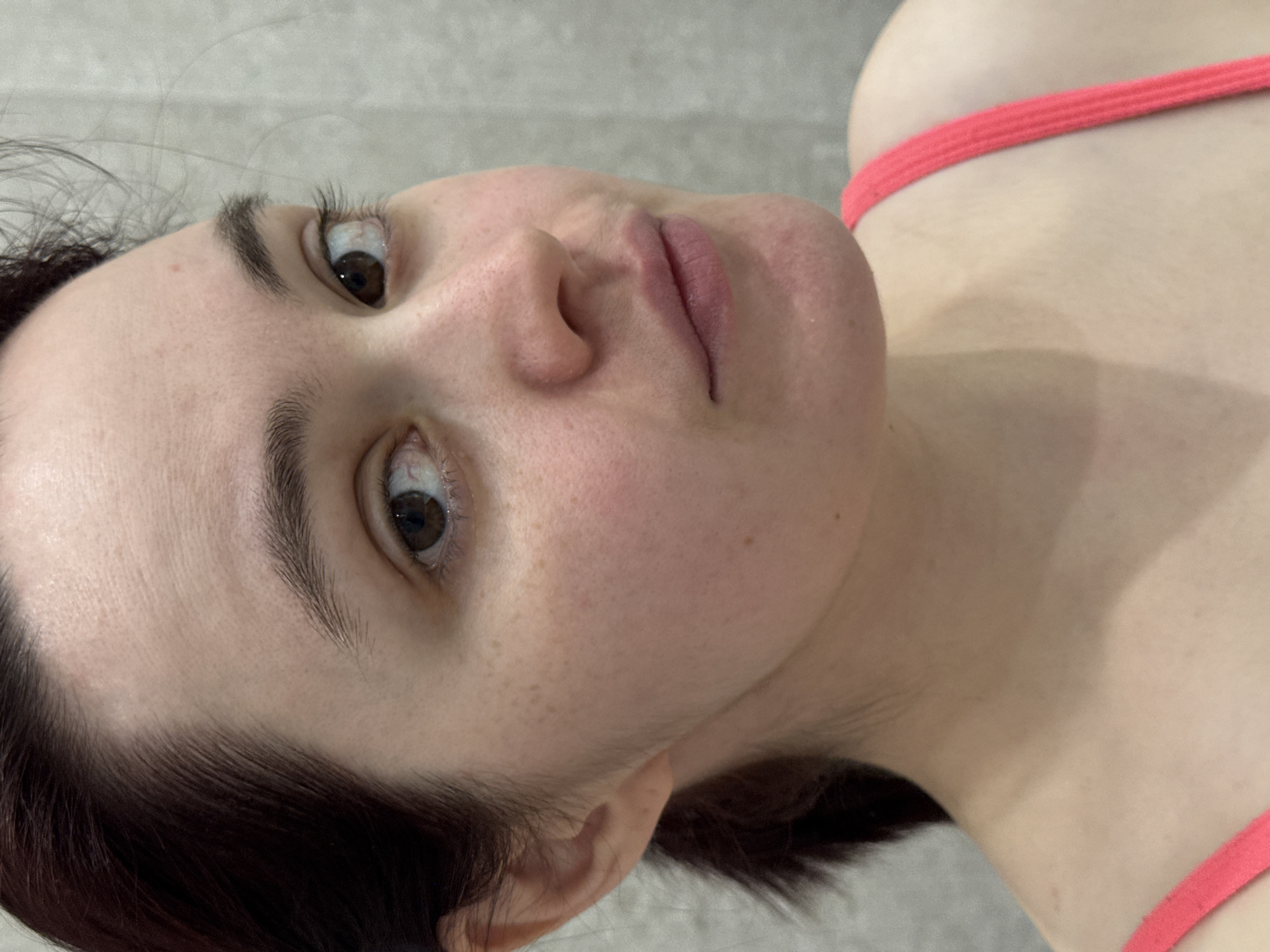 Woman photographed in two poses in Izhevsk, Russia