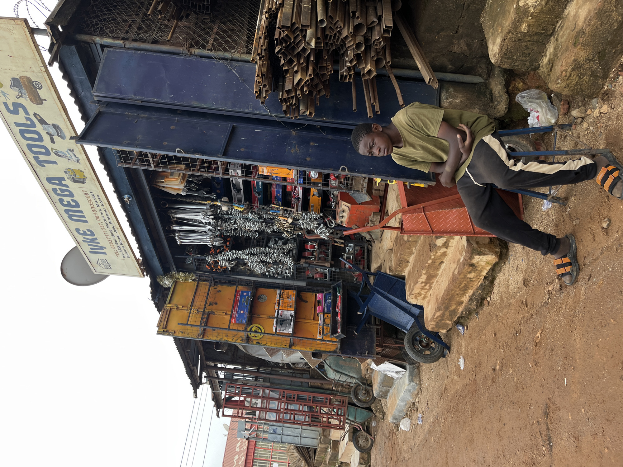 Afternoon activity at a Gura Top scrap and materials yard