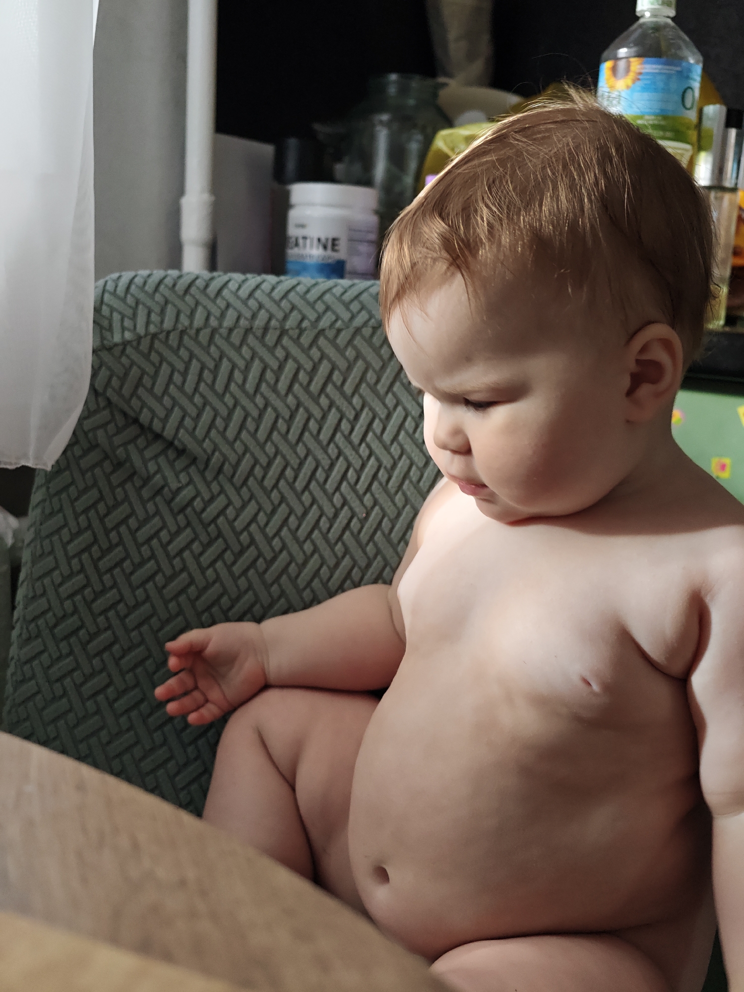 Young mother documents morning moments with baby in Chaikovsky