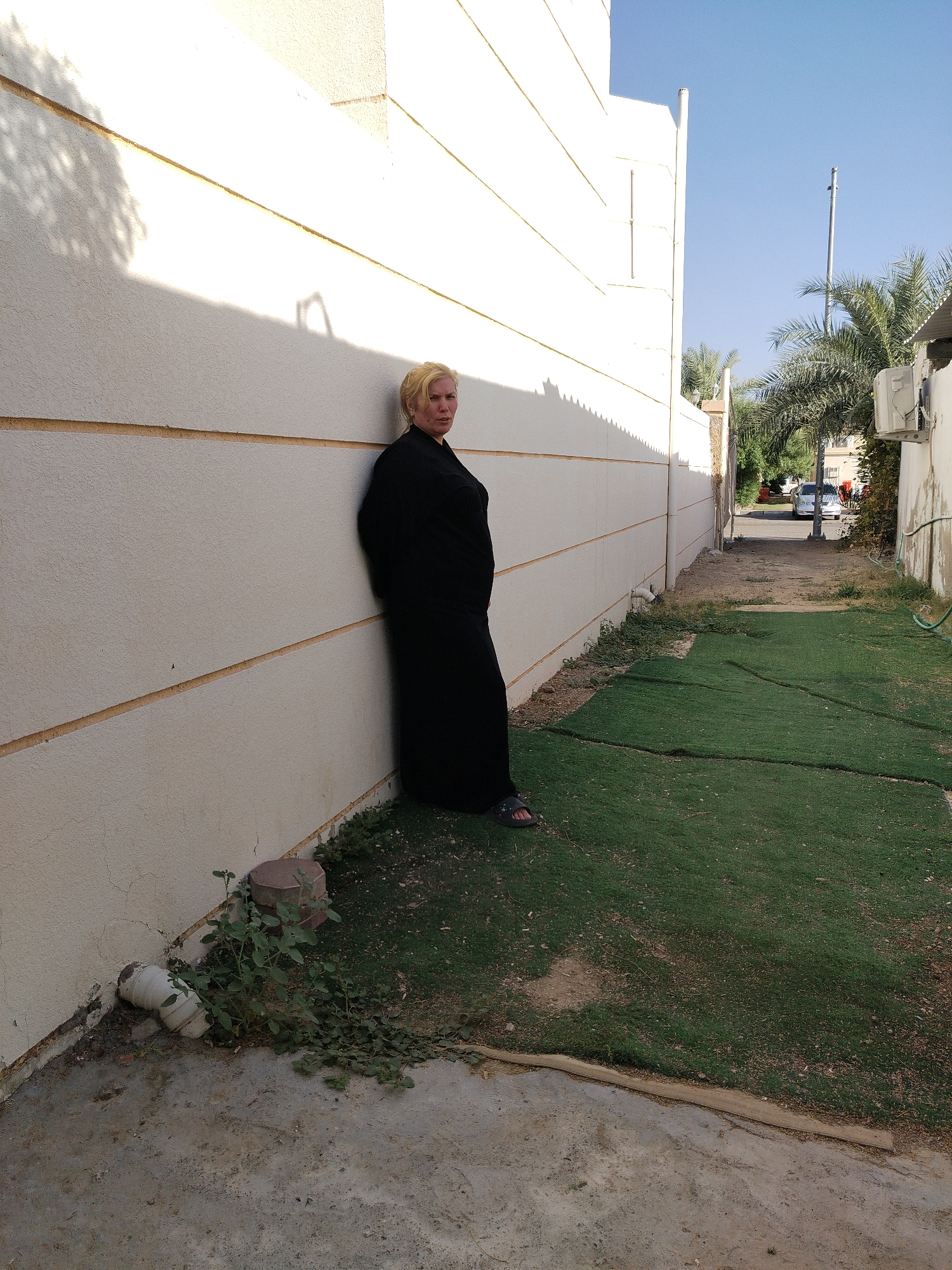 Woman enjoys ice cream in Al Mas'oudi, UAE