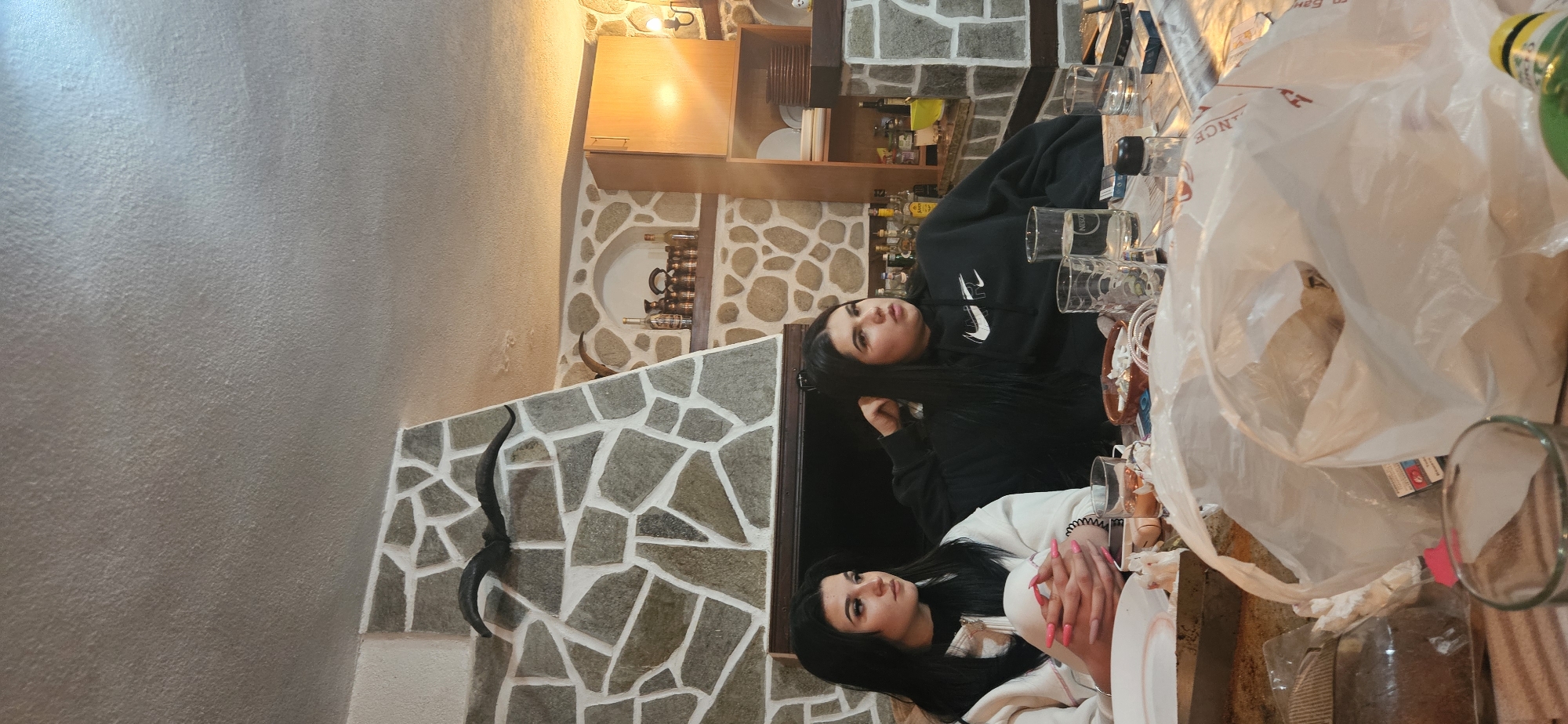 Late-night social gathering captured in Bansko, Bulgaria