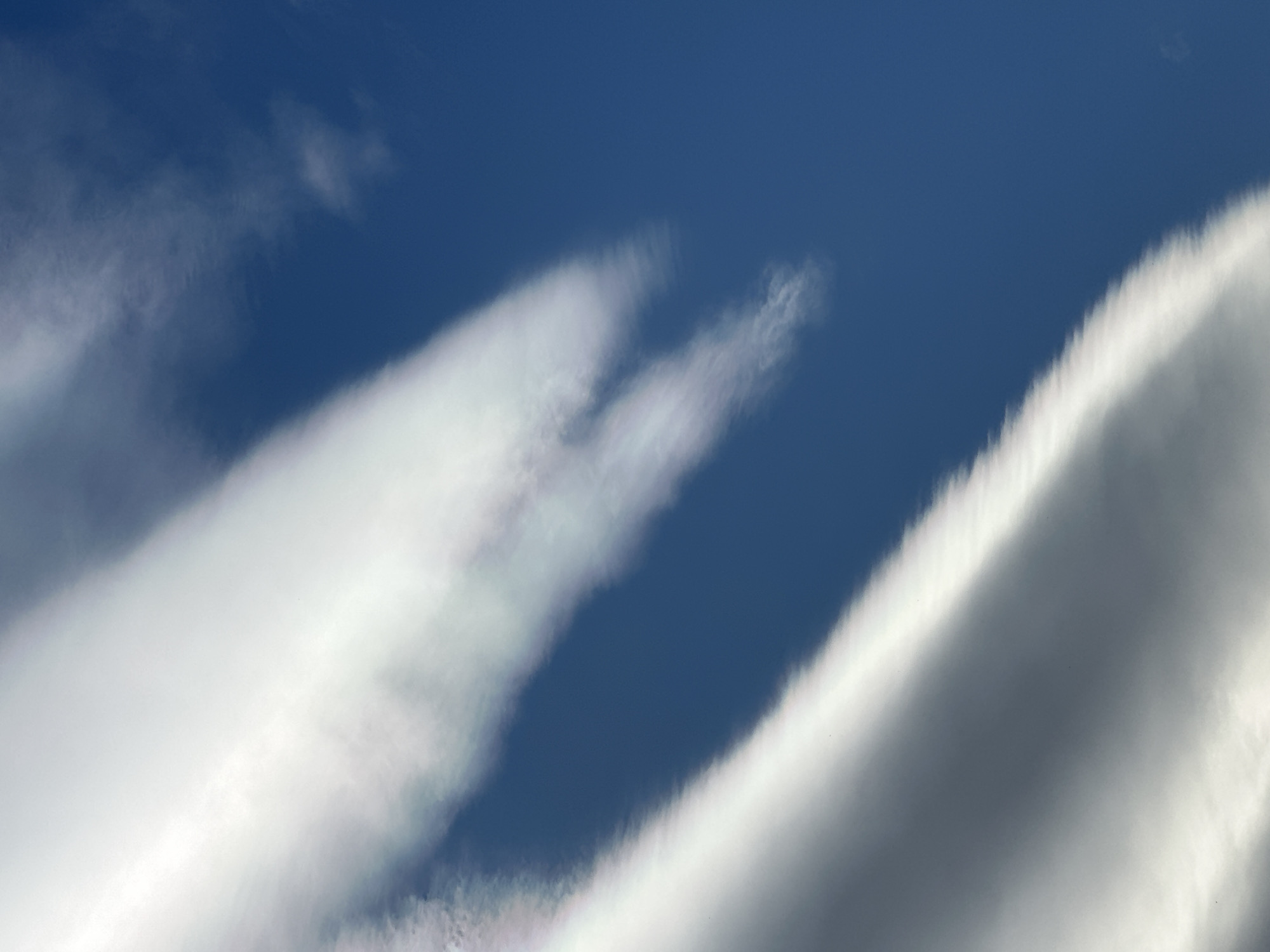 Blue sky with white and gray clouds observed in Bulgaria