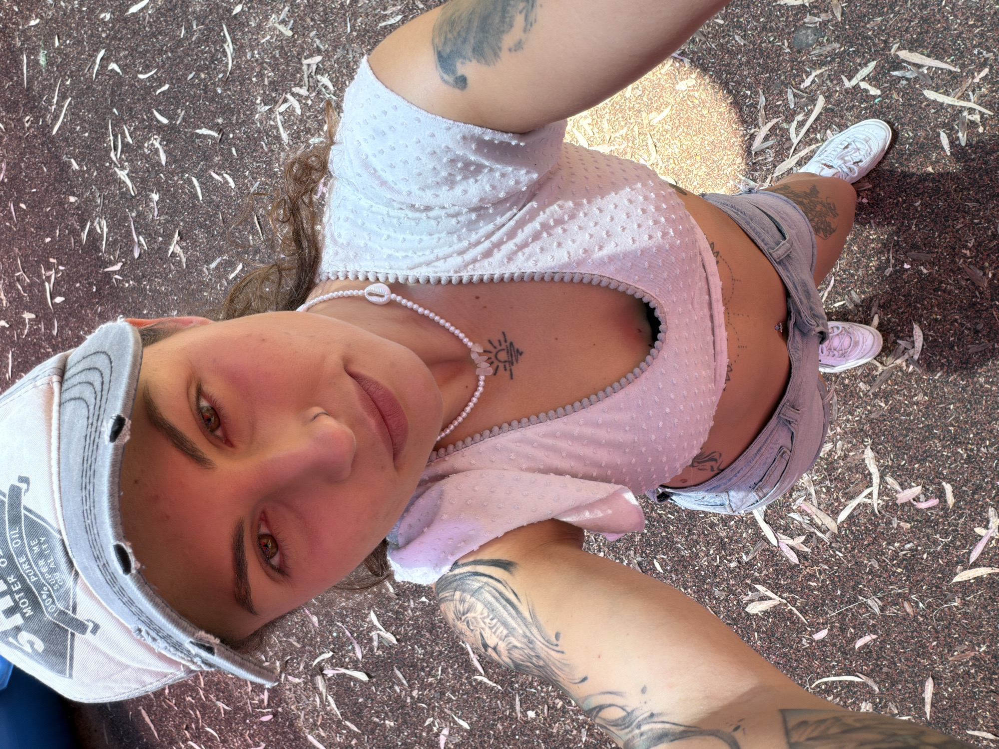 Woman takes selfie in Kiryat Motzkin, Israel