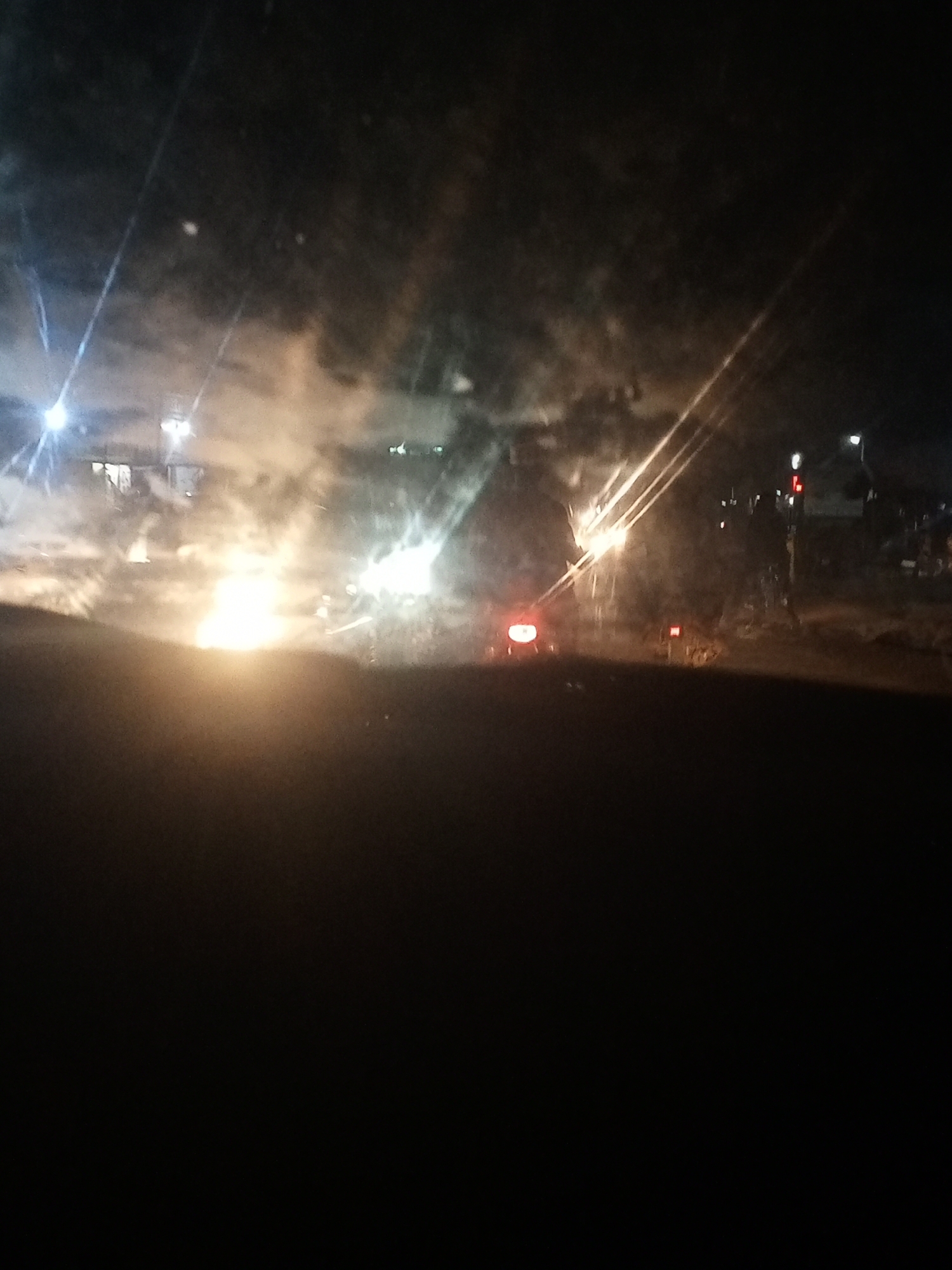 Nighttime Urban Activity Documented by Multiple Witnesses