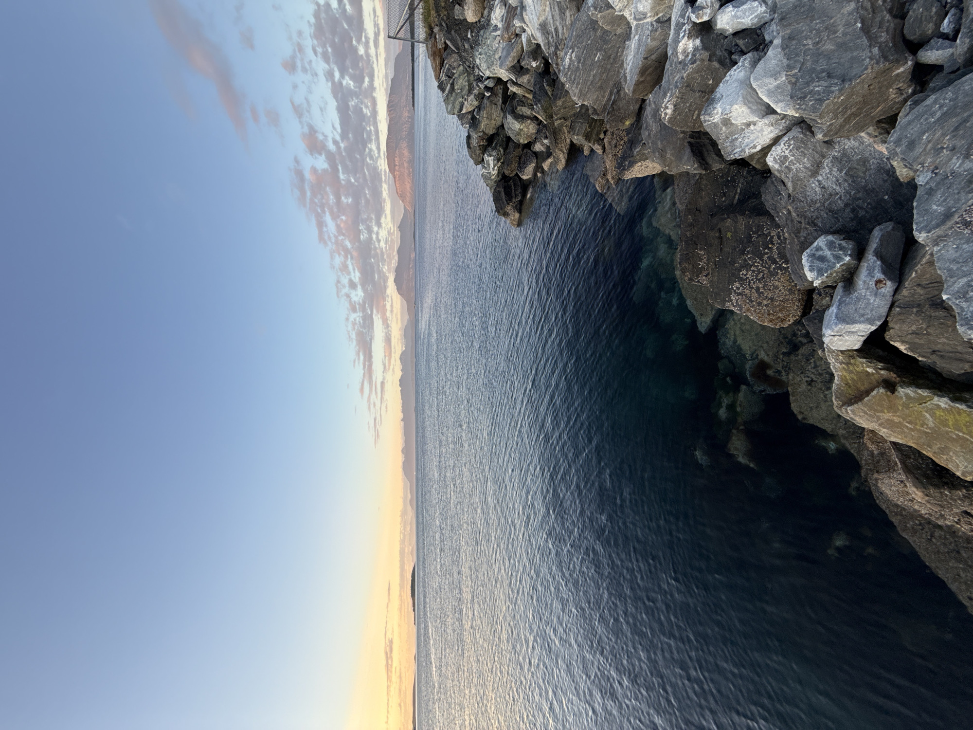 Midsummer evening on the Harstad coastline, Norway
