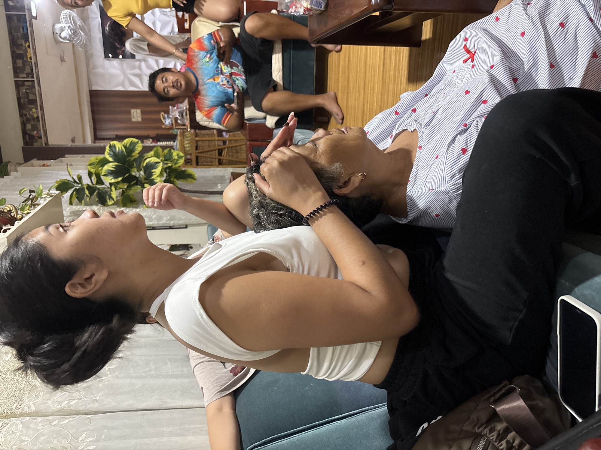 Family gathering documented during meal time in Tagum residence