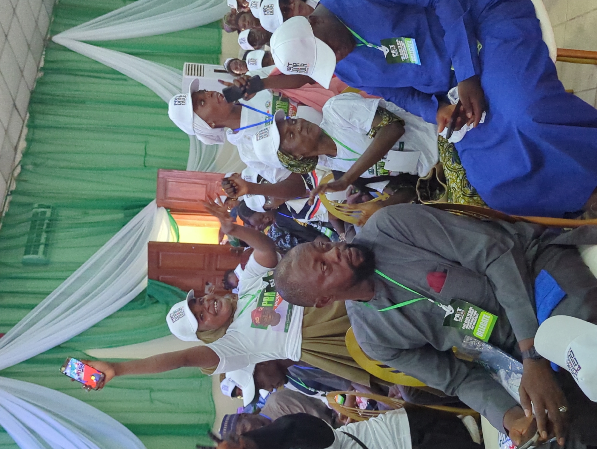 Indoor political gathering documented by witnesses over 80 minutes