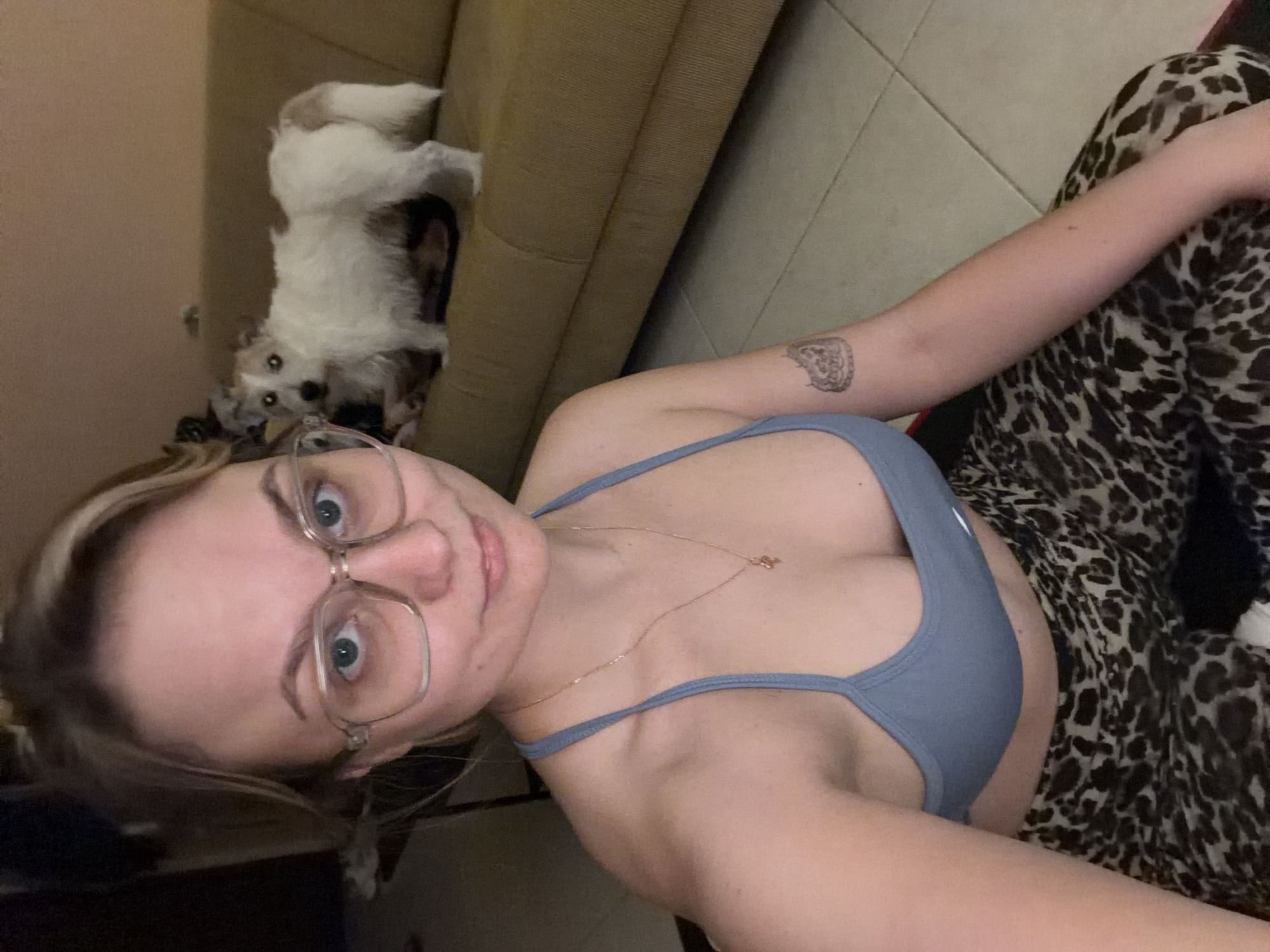 Woman completes home workout session in Tel Aviv apartment