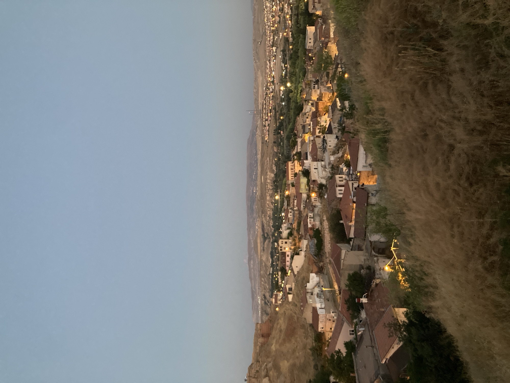 Dusk settles over Avanos, Turkey in three quiet scenes.