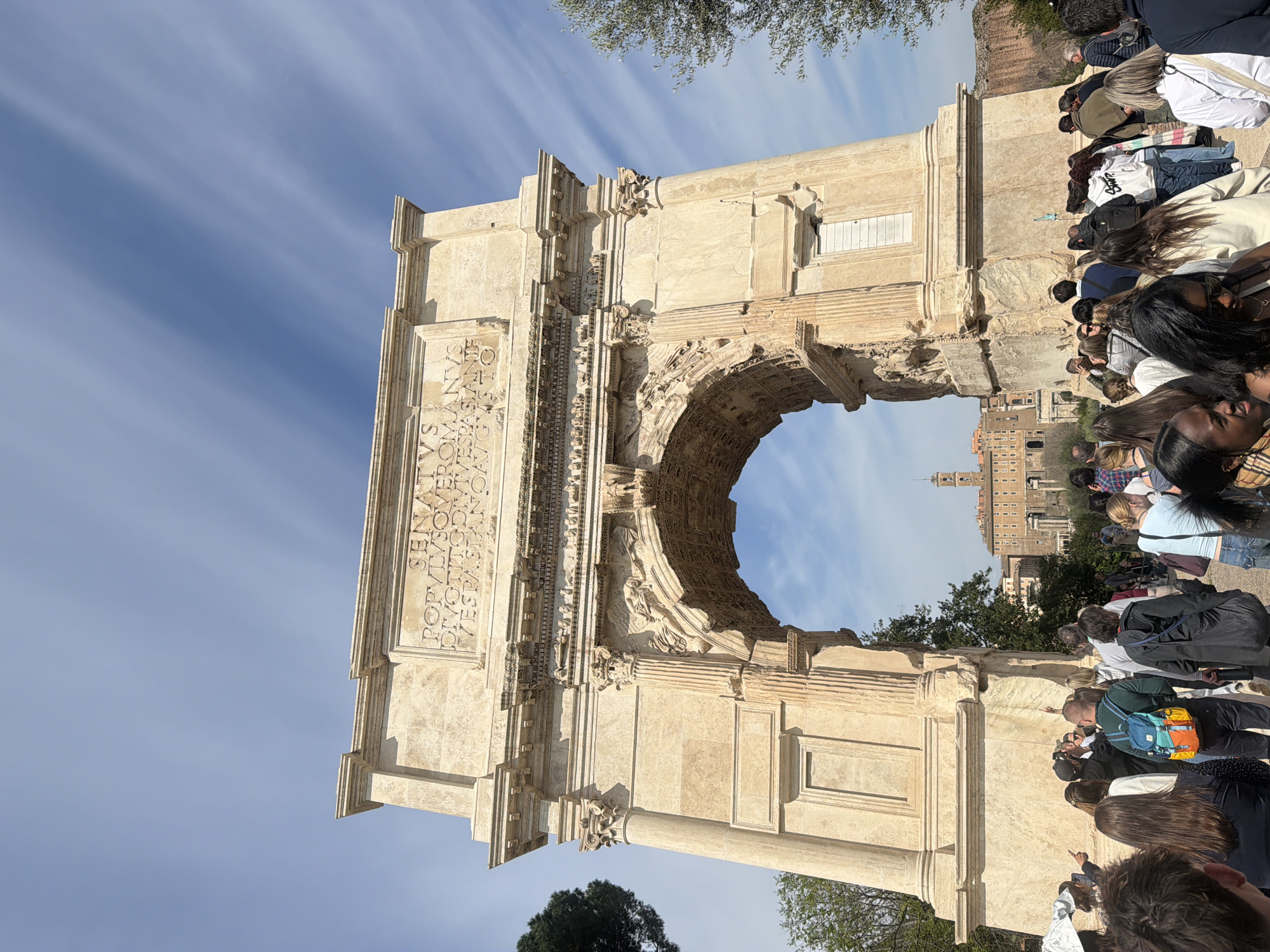 Ancient Arch of Titus photographed in Rome