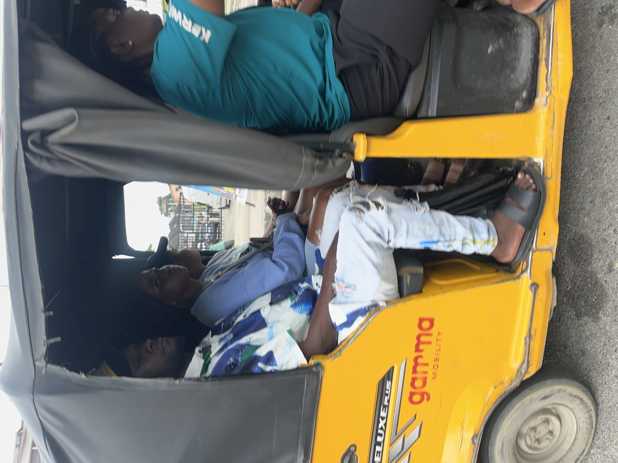 Morning street life and commerce in Ado, Nigeria
