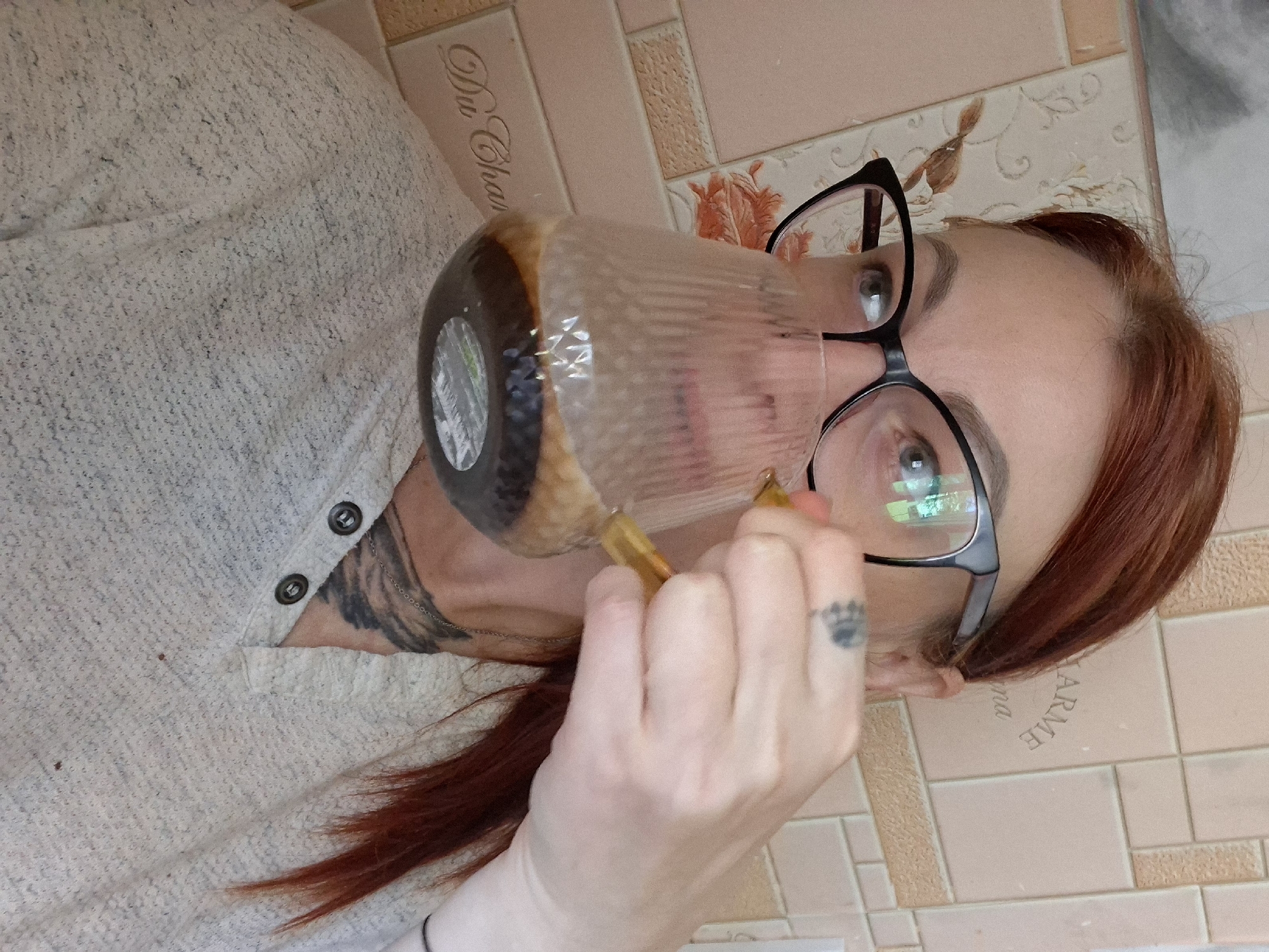 Lazy morning at home with cats, coffee, and snacks in Belarus