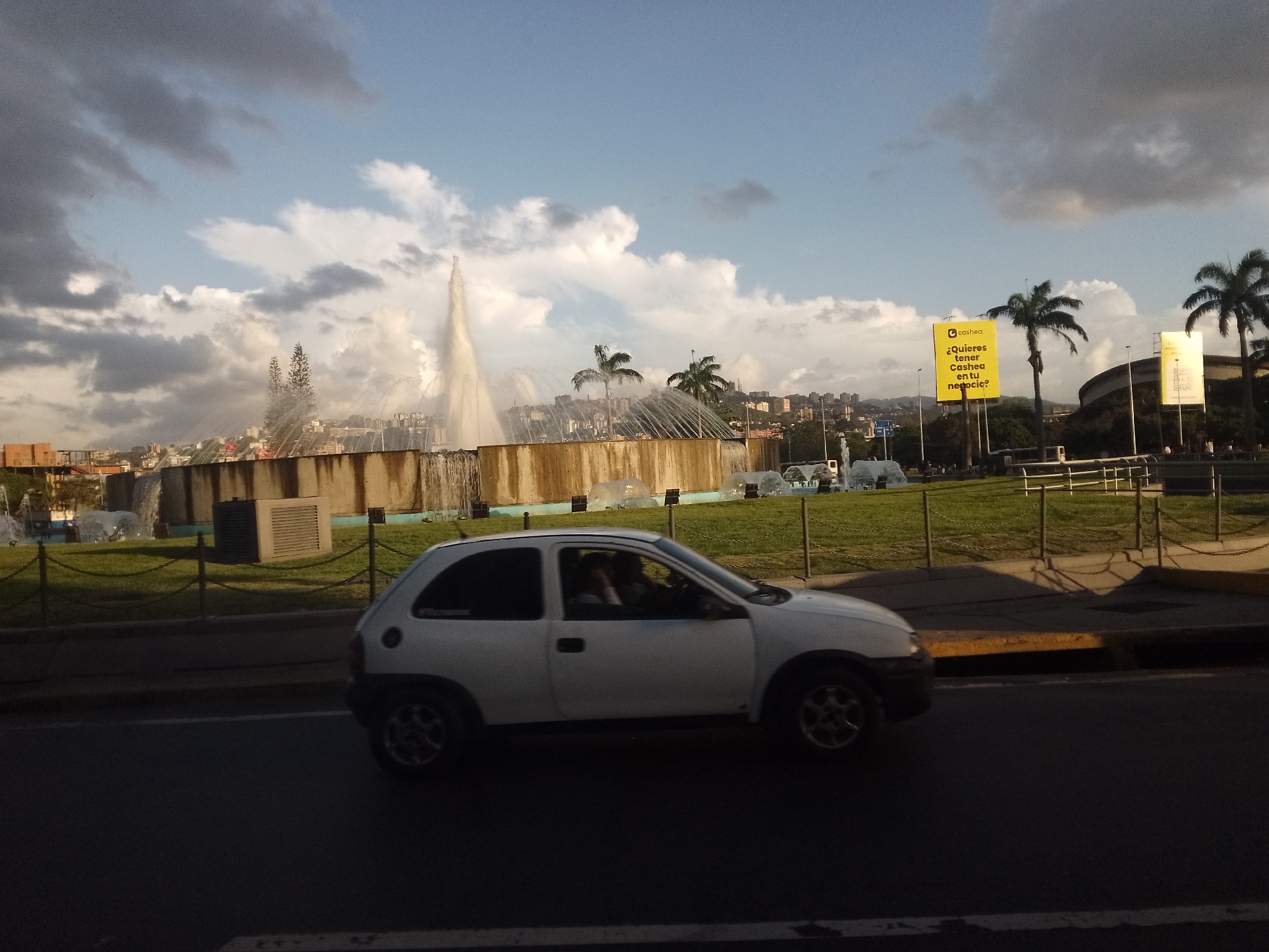 Evening rush hour traffic documented across Caracas streets