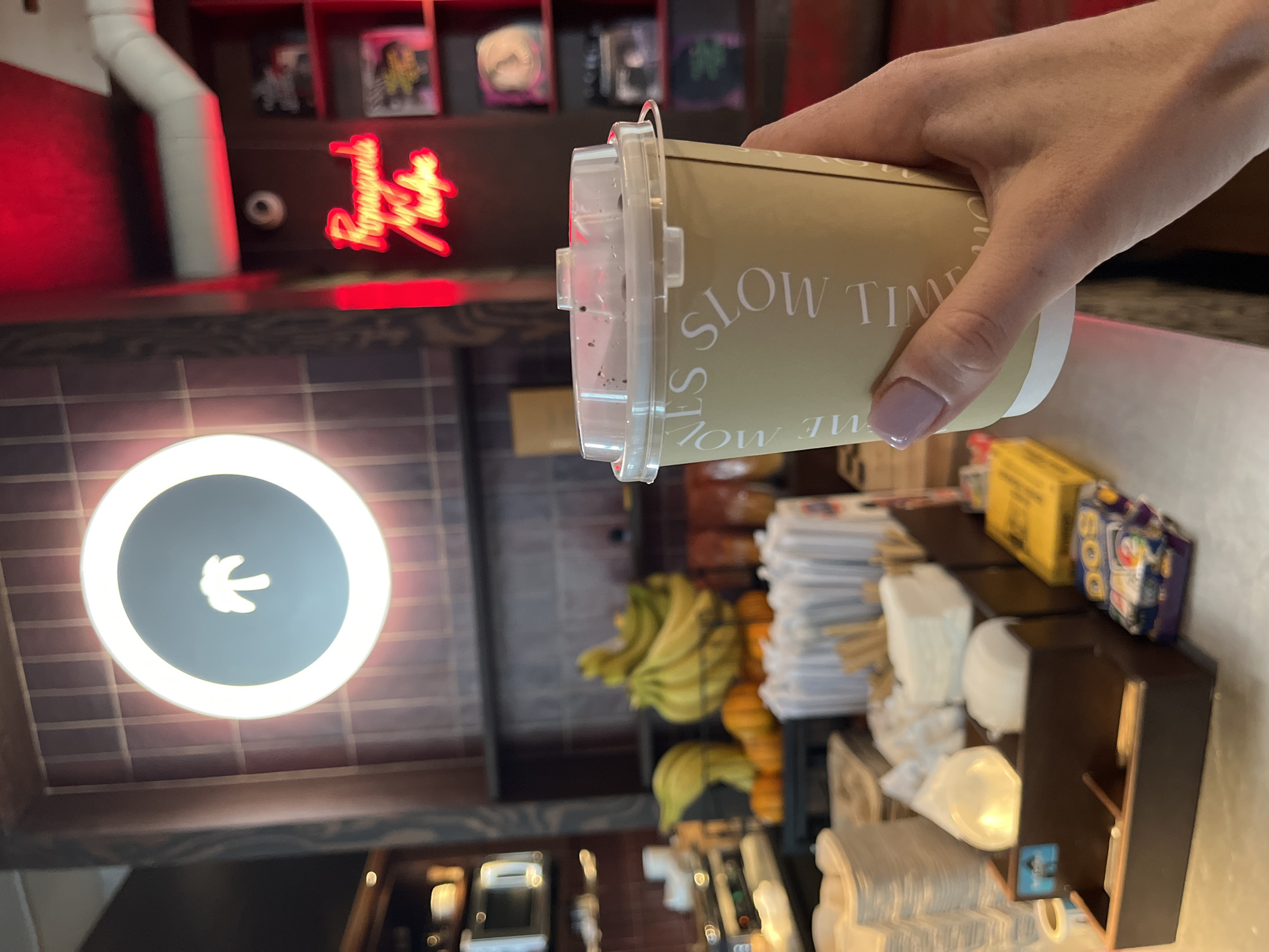 Coffee and snacks at Kazan cafe counter