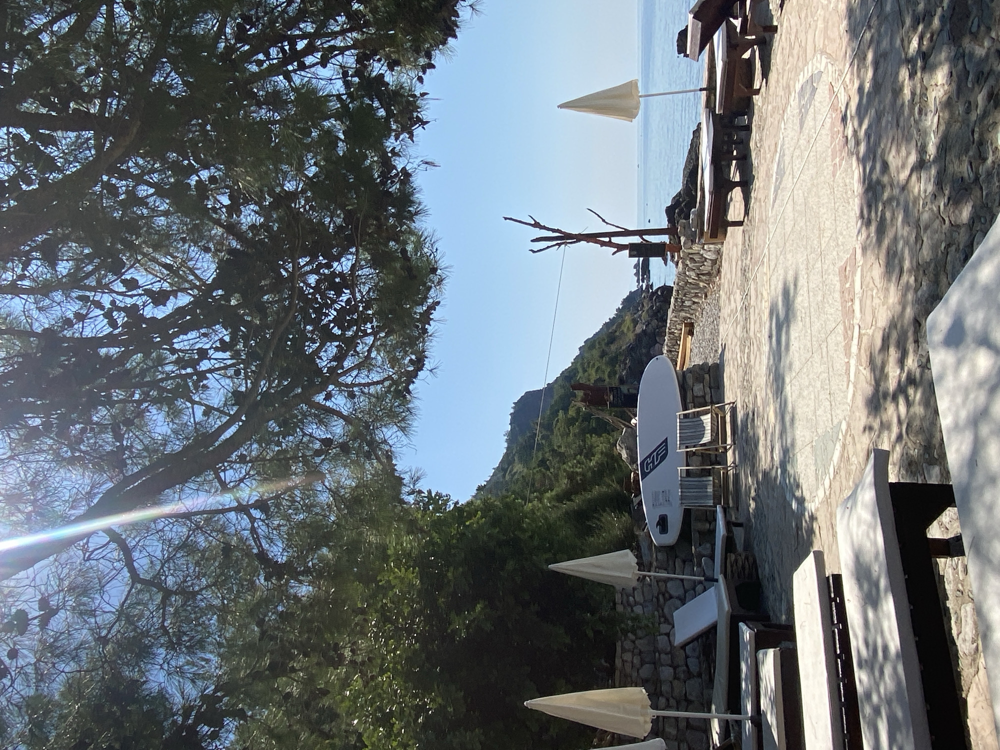 Calm summer morning on the Adriatic coast near Budva
